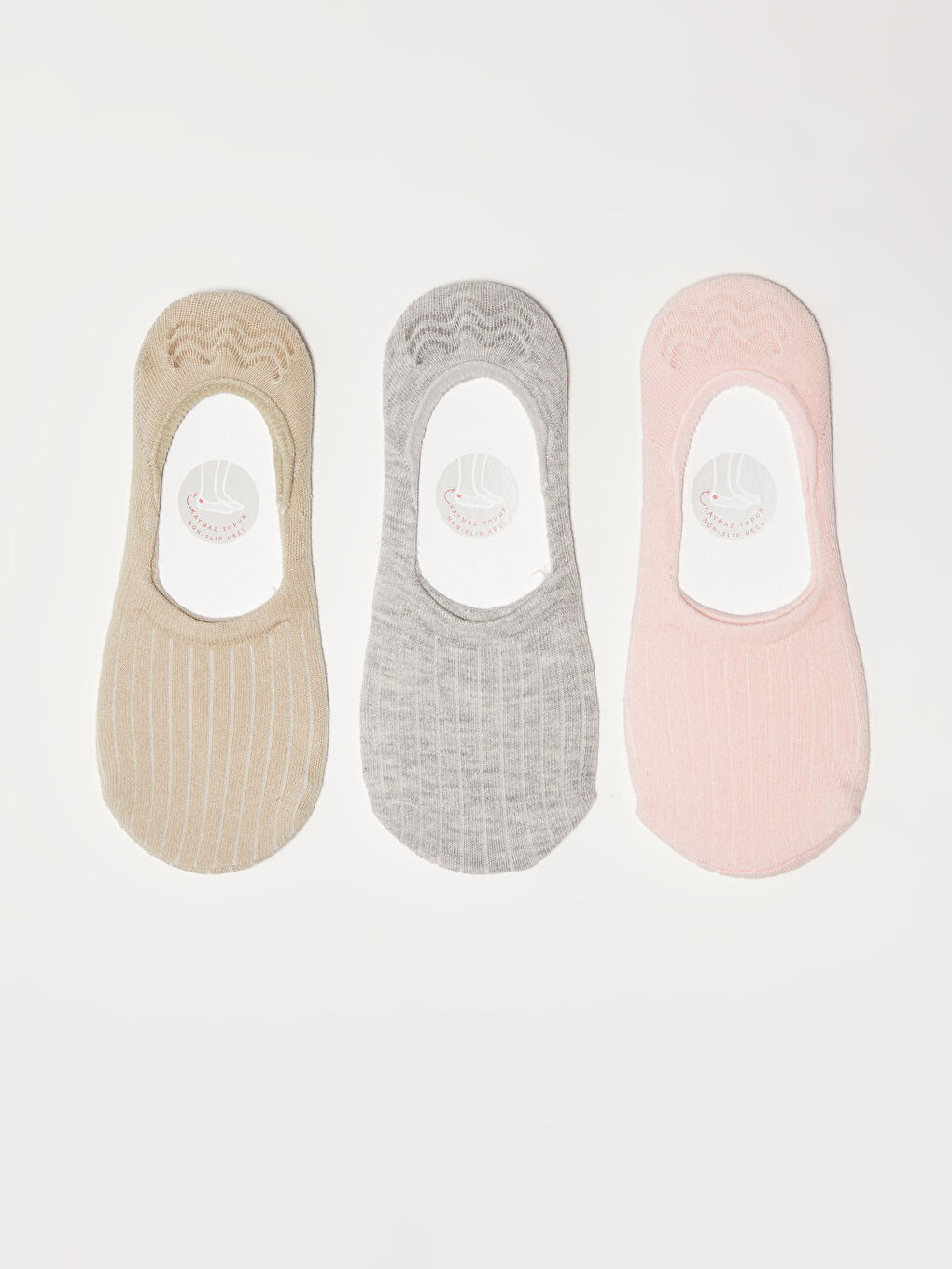 Șosete Balerină cu Toc Anti-Alunecare pentru Femei, Pachet de 3-1