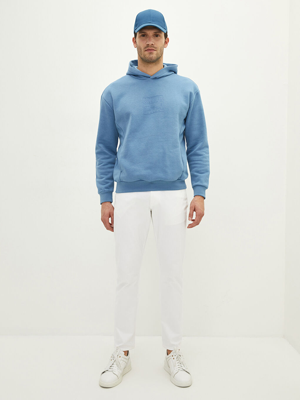 Petrol Düz Erkek Kep Şapka-1