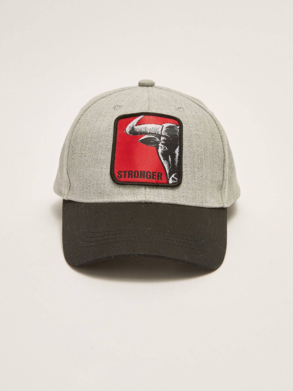 Antrasit Etiket Nakışlı Erkek Kep Şapka-3