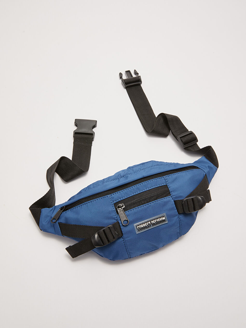 Mavi Etiket Detaylı Erkek Bel Çantası-2