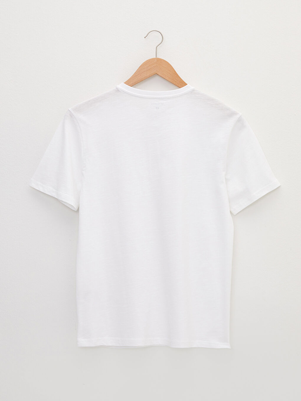 Beyaz Bisiklet Yaka Kısa Kollu Pamuklu Erkek Atlet-7