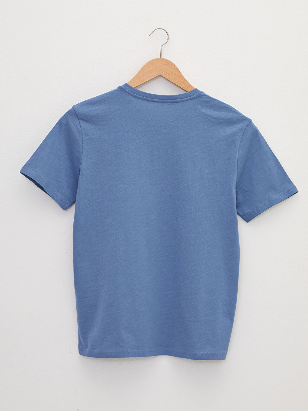 Mavi Bisiklet Yaka Kısa Kollu Pamuklu Erkek Atlet-7