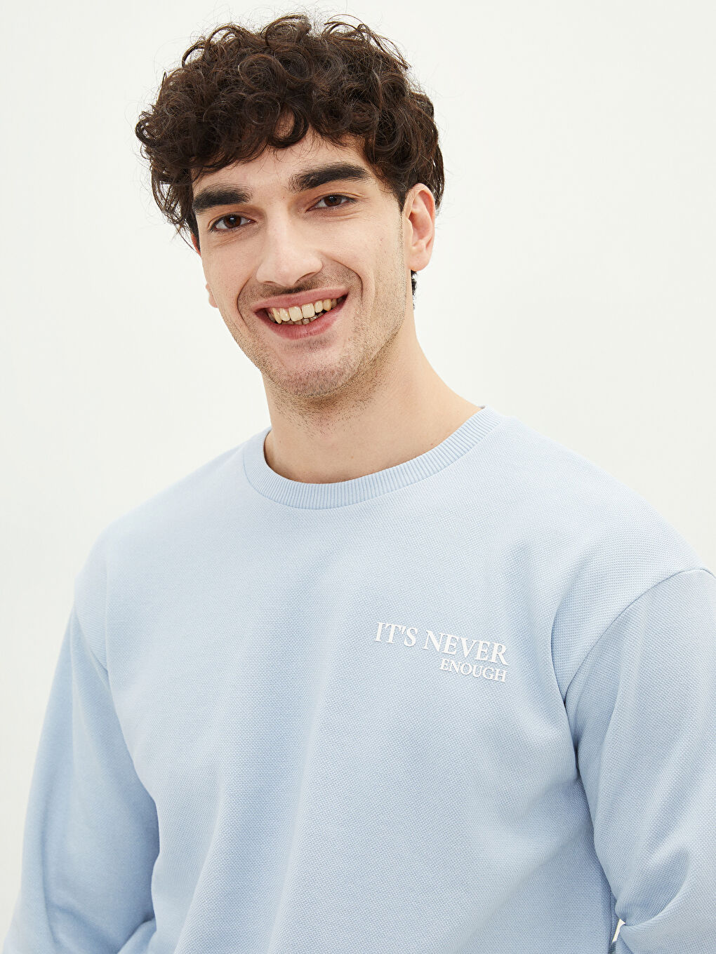 Crew Neck Long Sleeve Printed Men's Sweatshirt-1