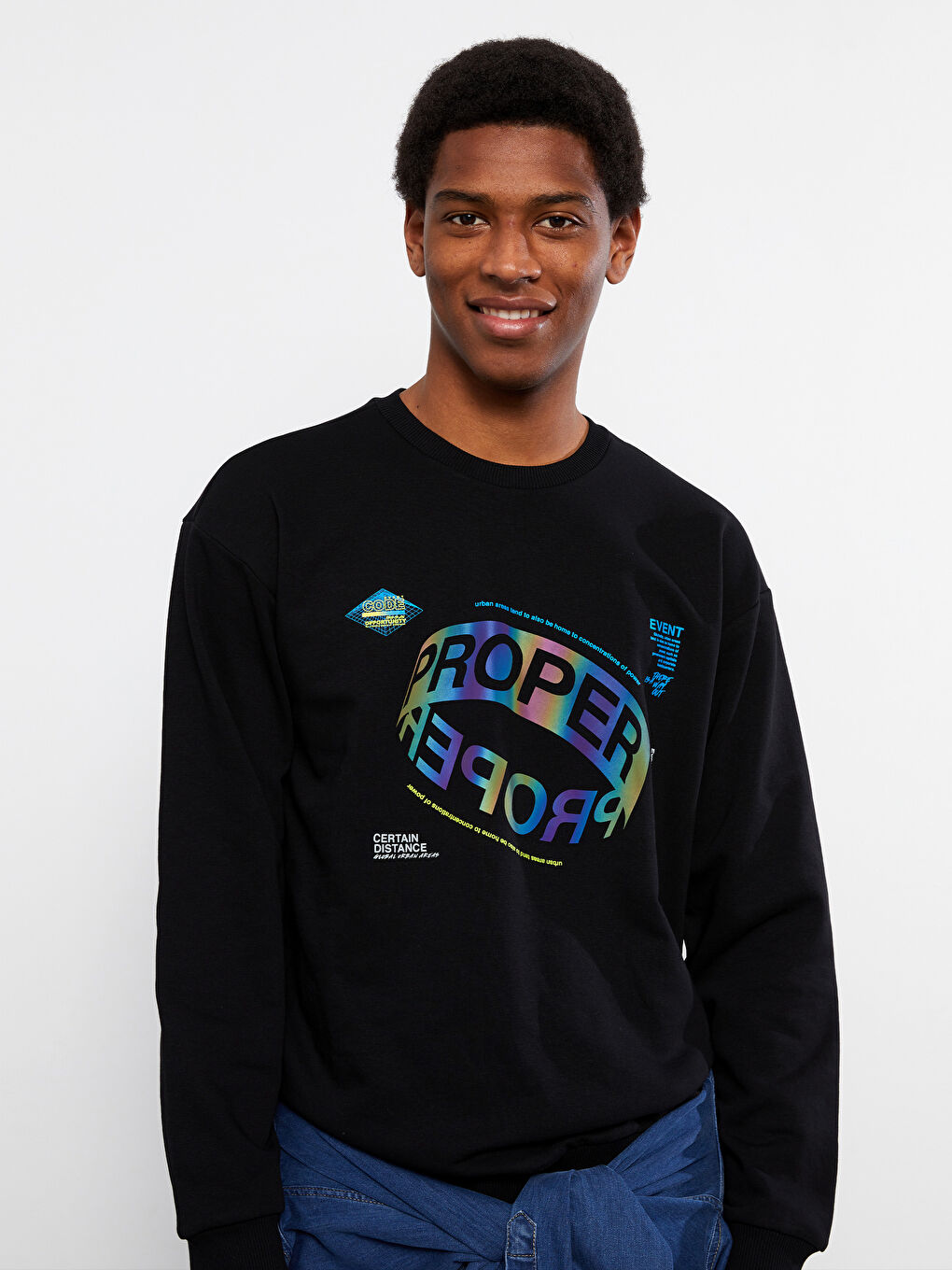 XSIDE Crew Neck Long Sleeve Printed Men's Sweatshirt -S22833Z8-CVL