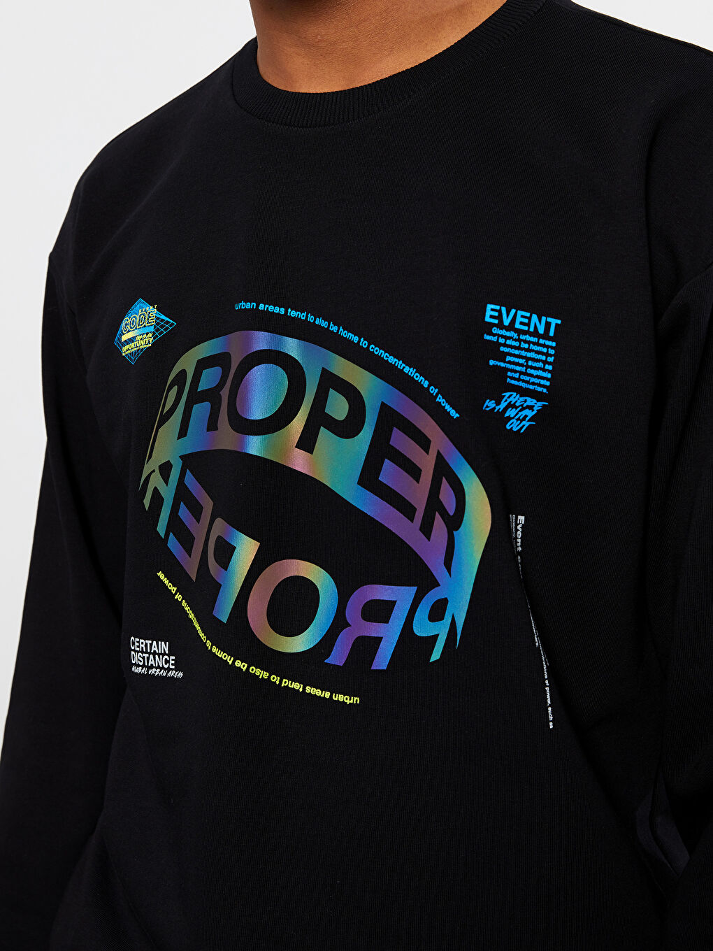 XSIDE Crew Neck Long Sleeve Printed Men's Sweatshirt -S22833Z8-CVL