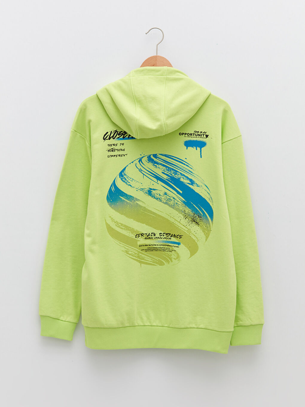 هودي مطبوع كم طويل للرجال-6