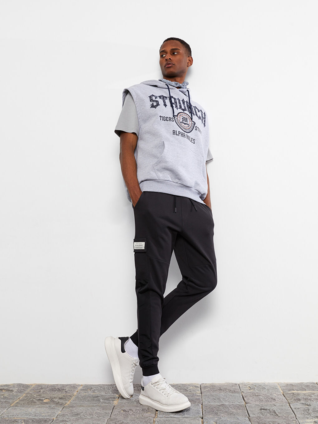 Antrasit Slim Fit Erkek Eşofman Altı-1