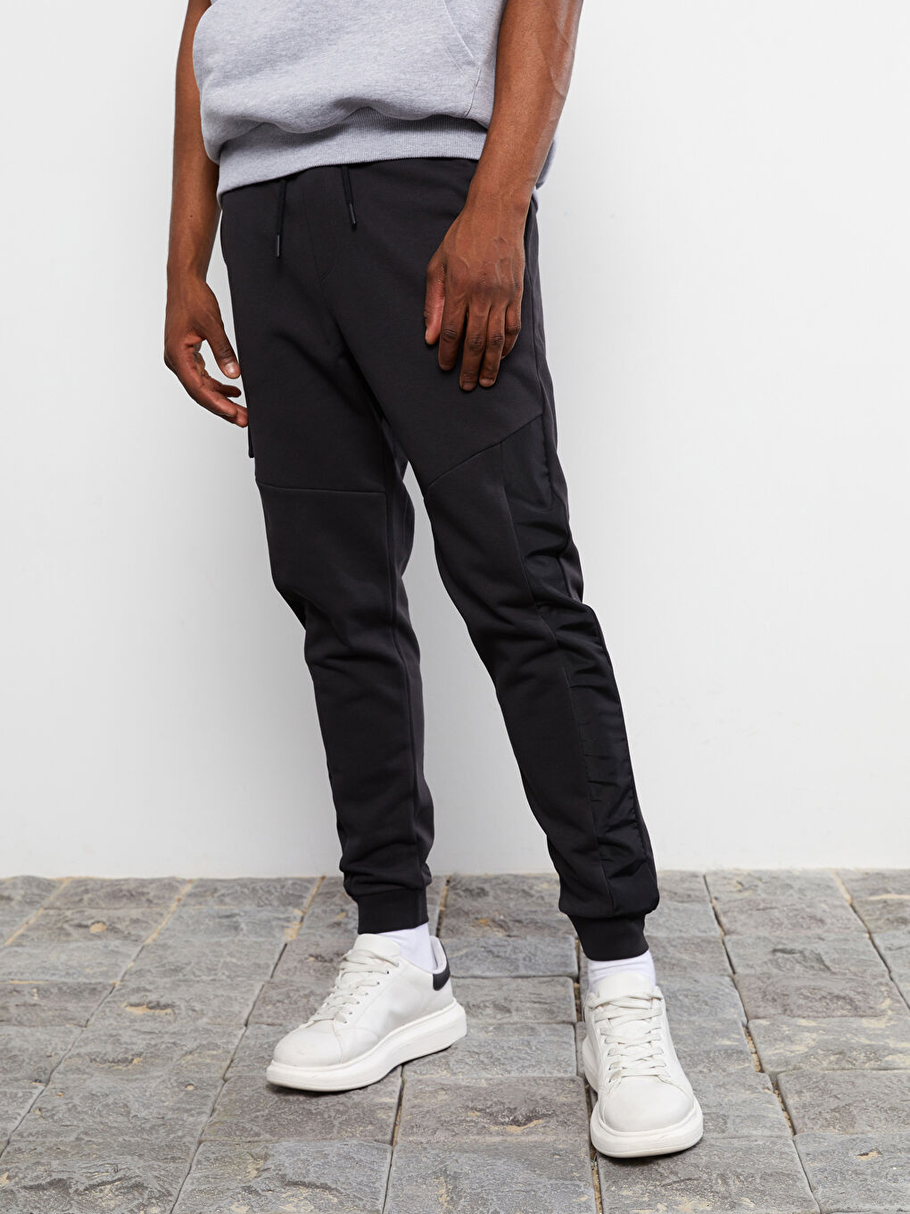 Antrasit Slim Fit Erkek Eşofman Altı-3