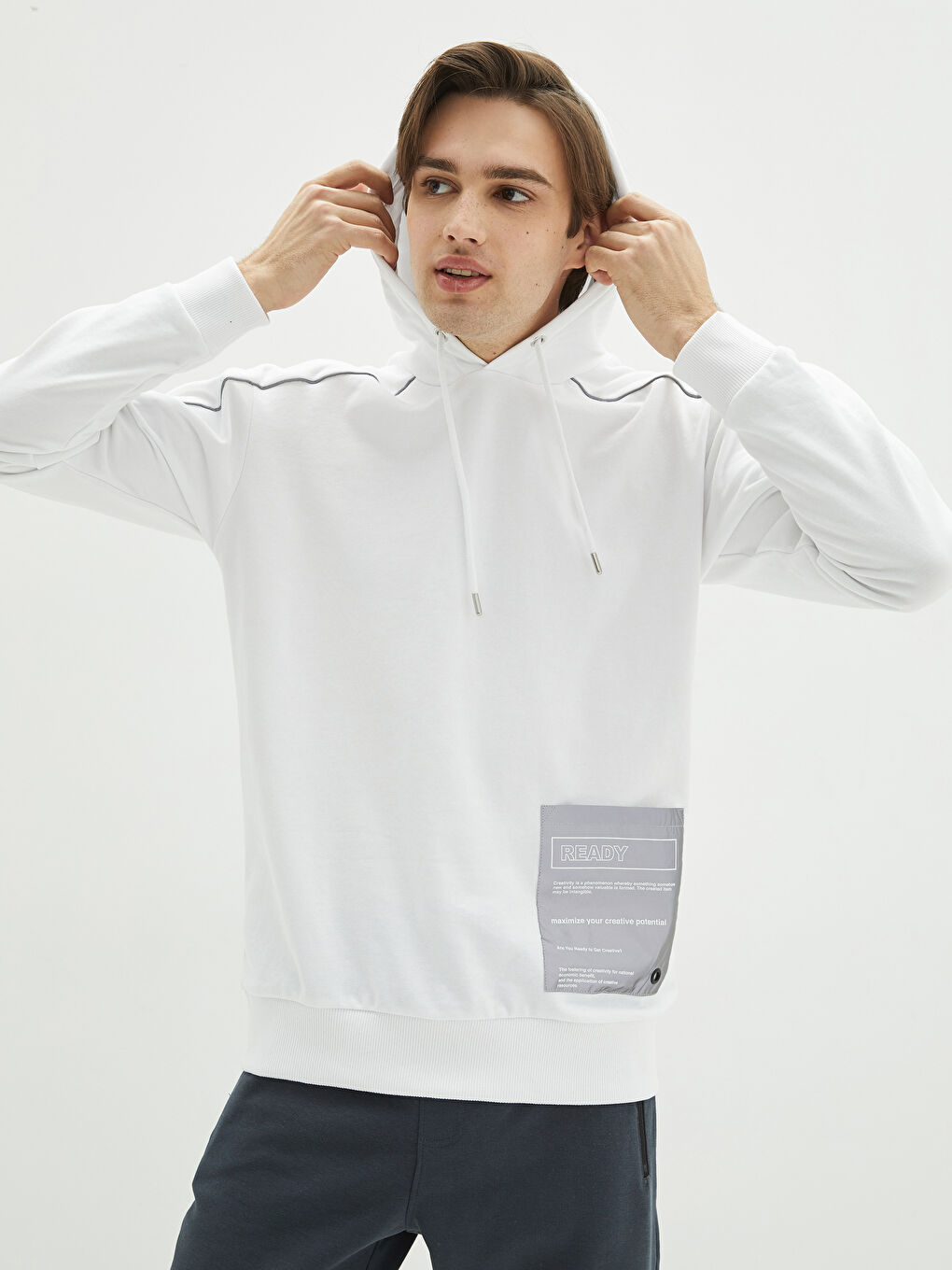 XSIDE Long Sleeve Printed Men's Hoodie -S22853Z8-Q6K - LC