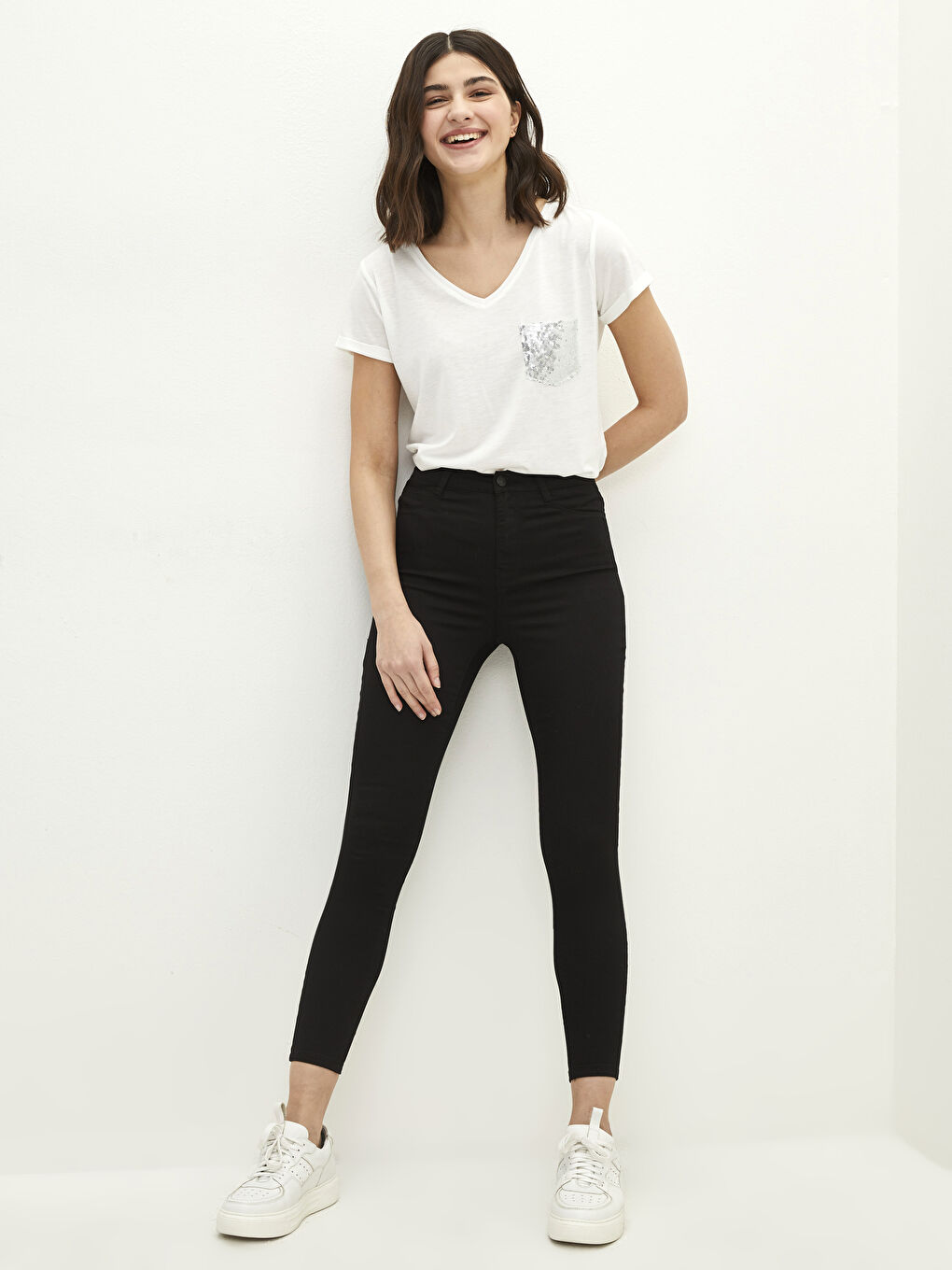 LCW Jeans جینزی کەمەر بەرز جوپیتر زۆر باریک بۆ ژنان -S22866Z8-327