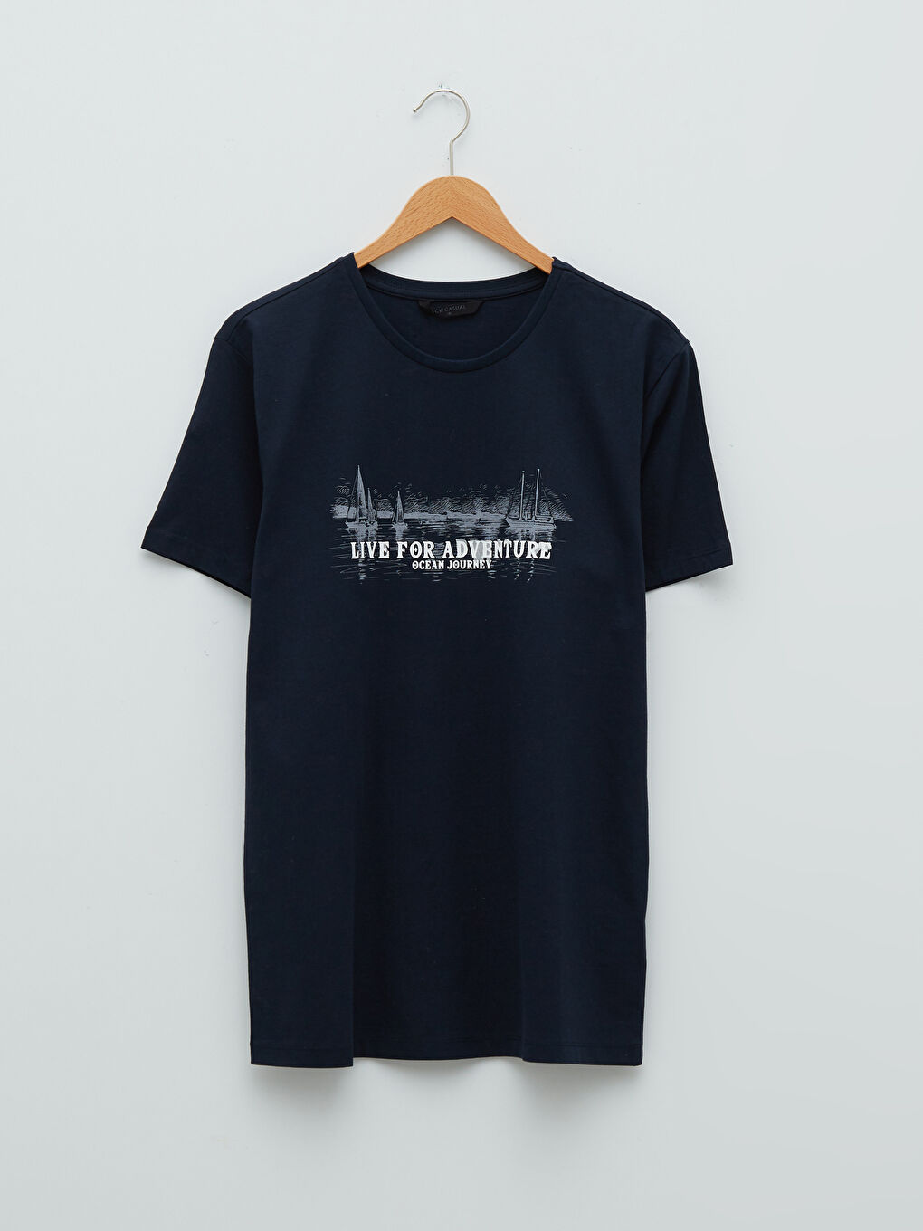XSIDE T-shirt pour hommes en coton peigné imprimé à manches courtes et col rond -S22887Z8-HRZ
