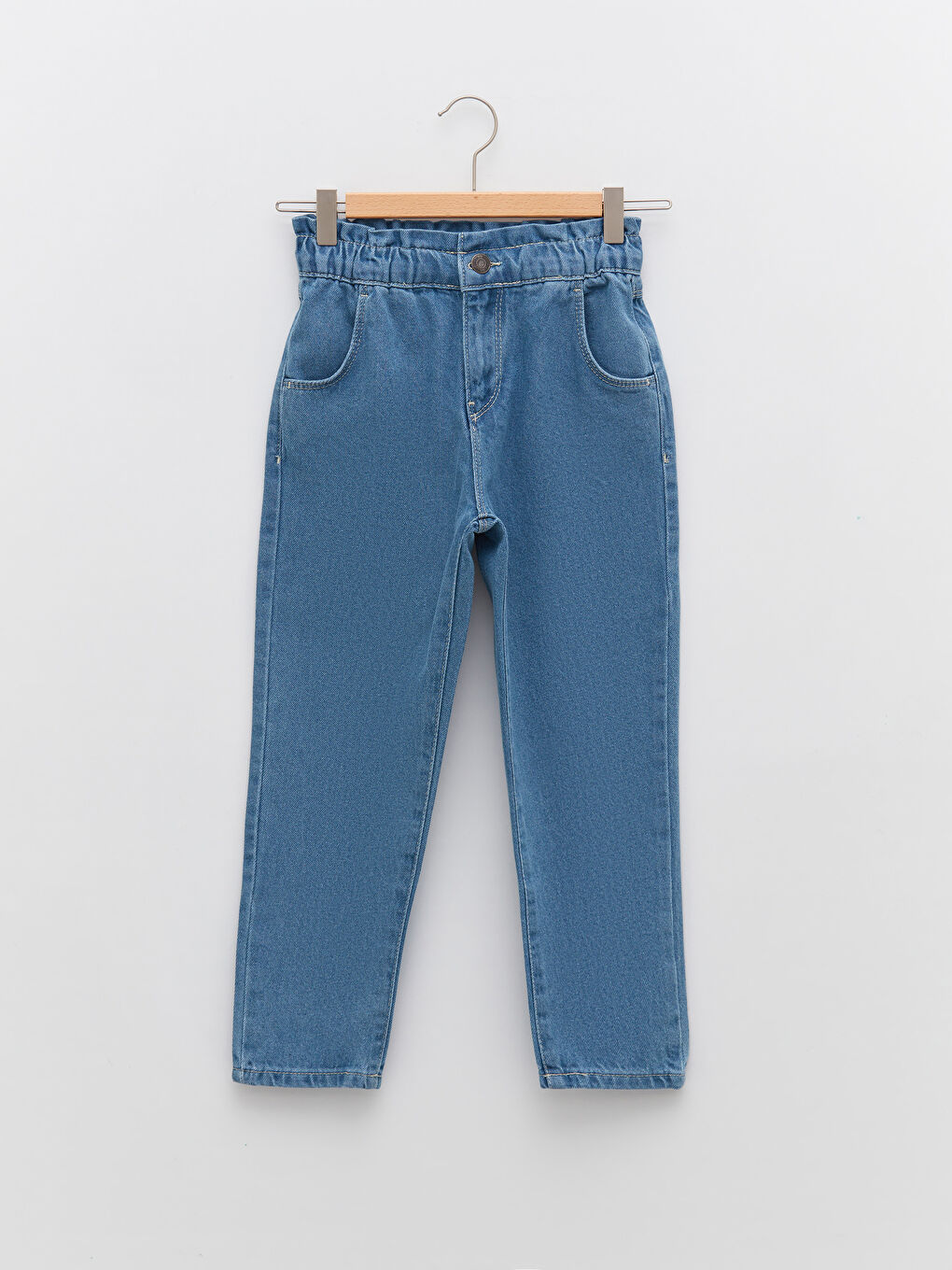 LCW Kids Основни памучни дънки за момичета с еластична талия -S22947Z4-H45