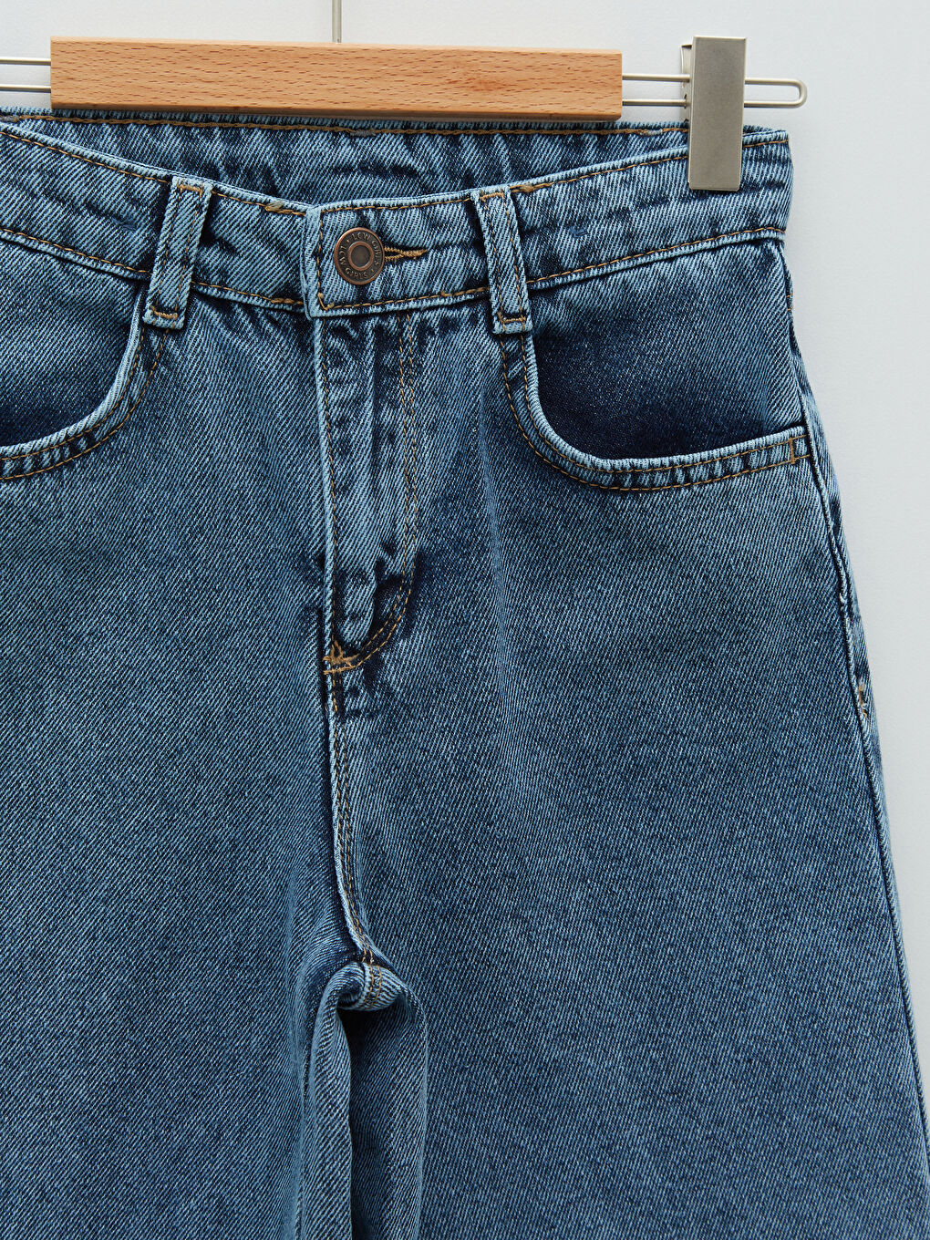 İndigo Basic Geniş Paça Kız Çocuk Jean Pantolon-2