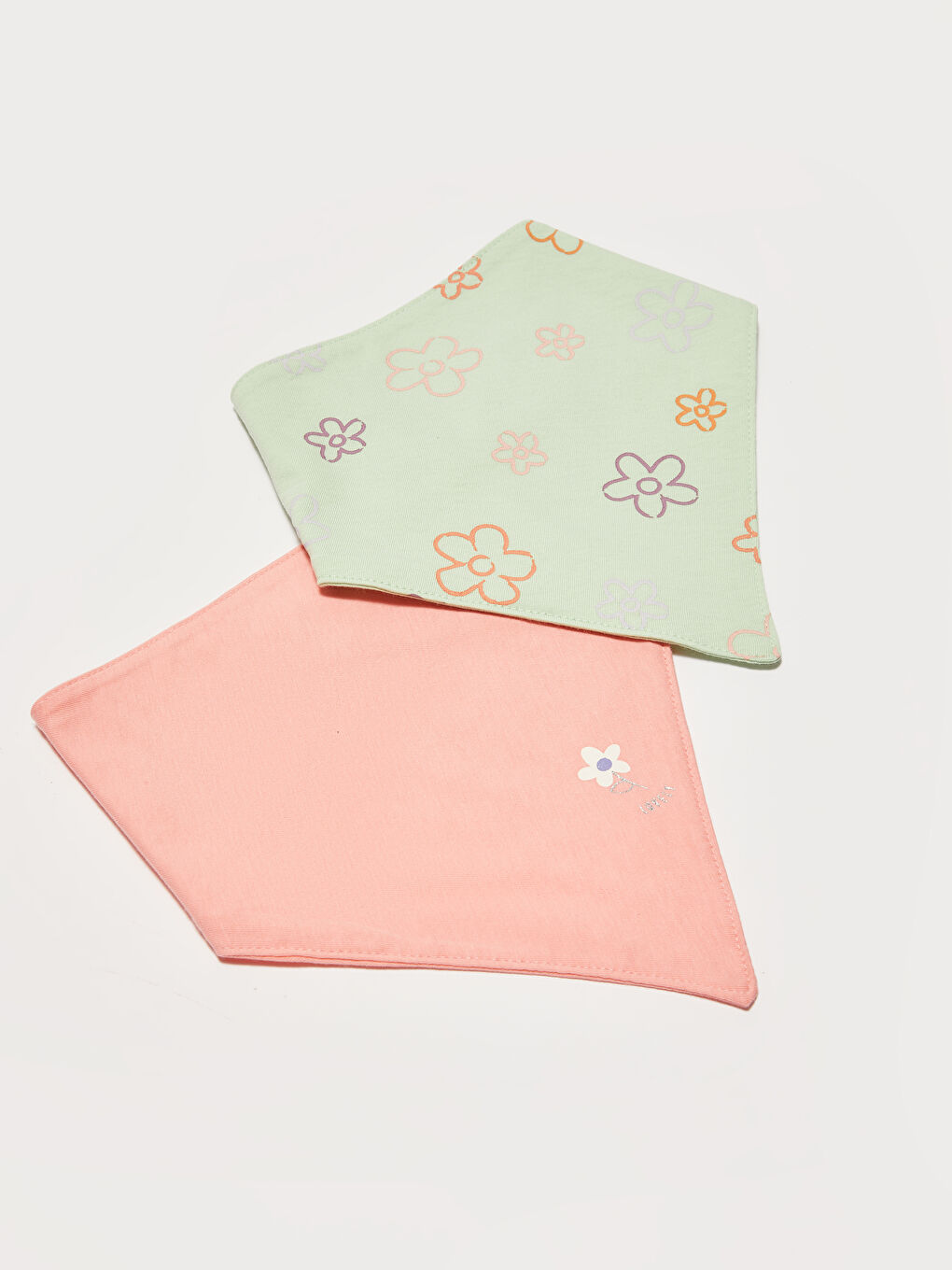 Printed Cotton Baby Girl Bibs 2 Pieces-1