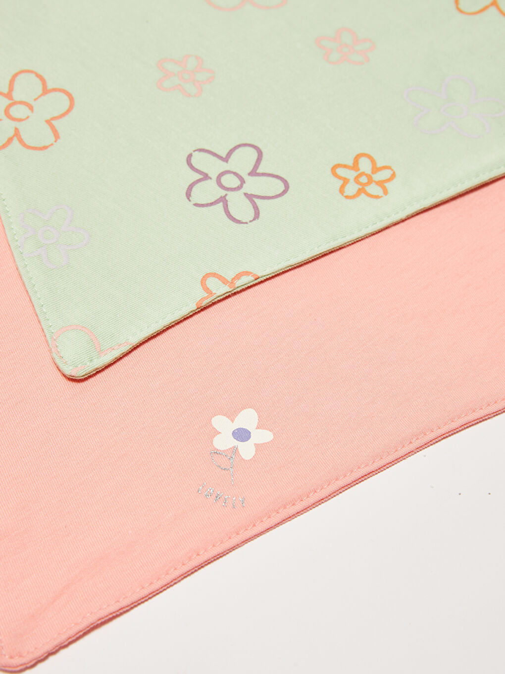 Printed Cotton Baby Girl Bibs 2 Pieces-2