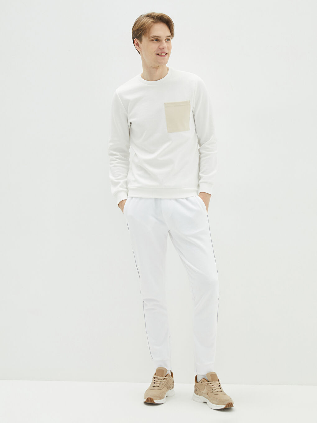 Crew Neck Long Sleeve Men's Sweatshirt-2