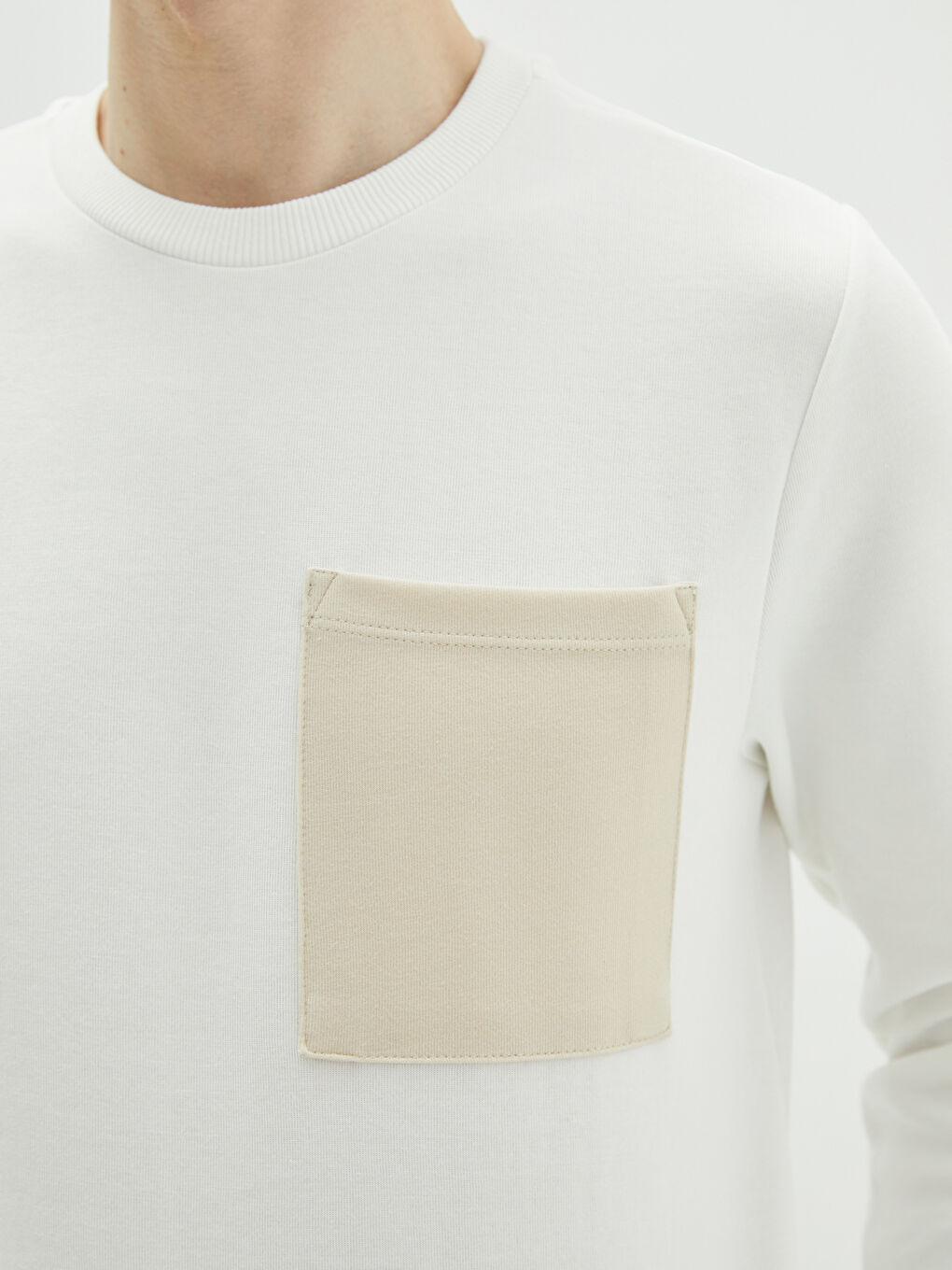 Crew Neck Long Sleeve Men's Sweatshirt-3