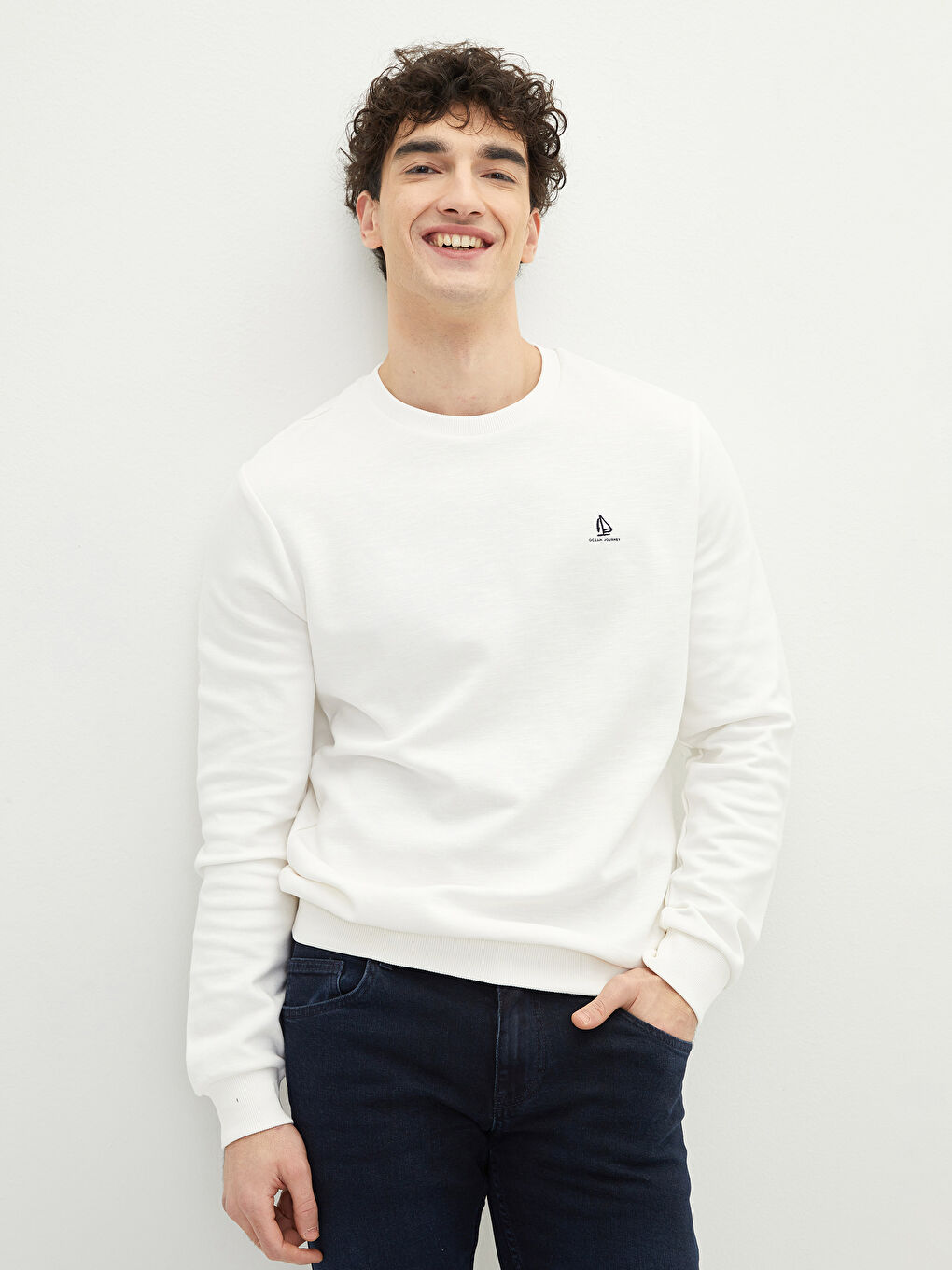 LC Waikiki Crew Neck Long Sleeve Printed Men's Sweatshirt -S22968Z8-RHG