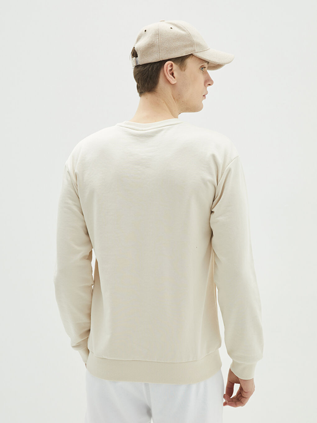 Rundhalsausschnitt Langarm Bedrucktes Herren-Sweatshirt-4