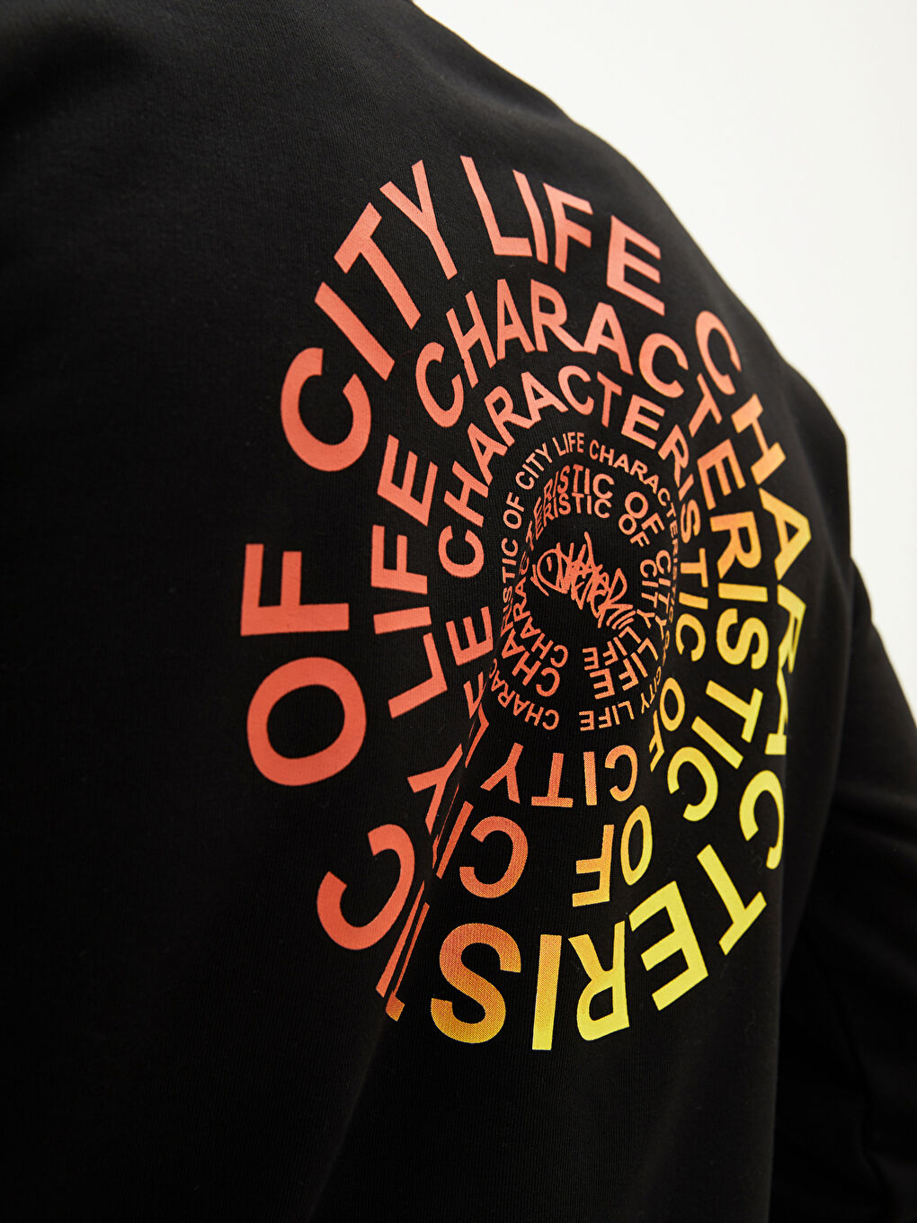 Crew Neck Long Sleeve Printed Men's Sweatshirt-4