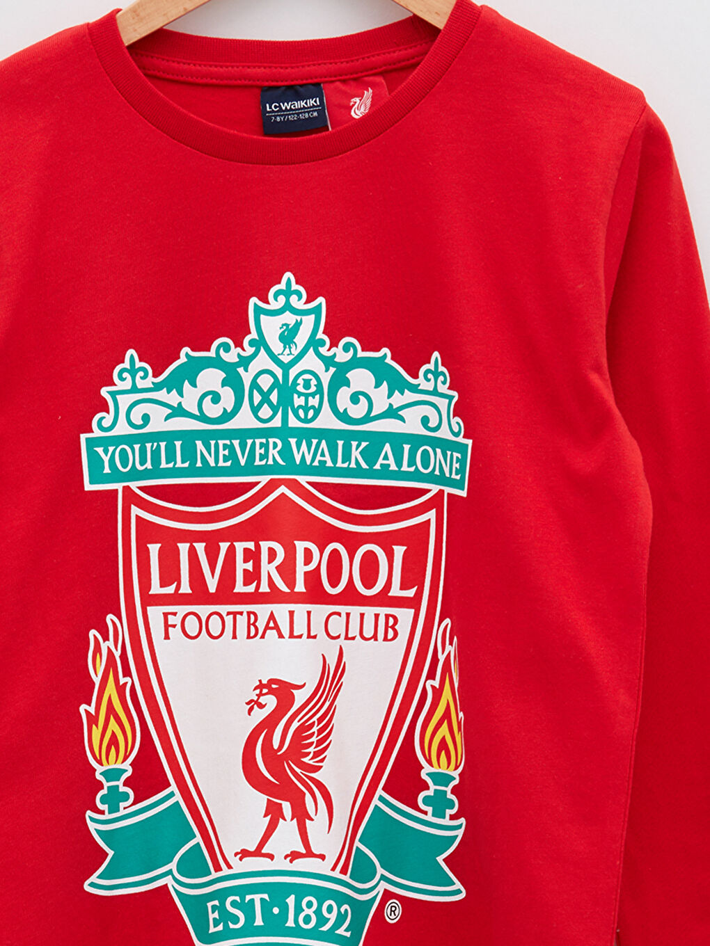 Crew Neck Liverpool Printed Long Sleeve Boys Sweatshirt-2