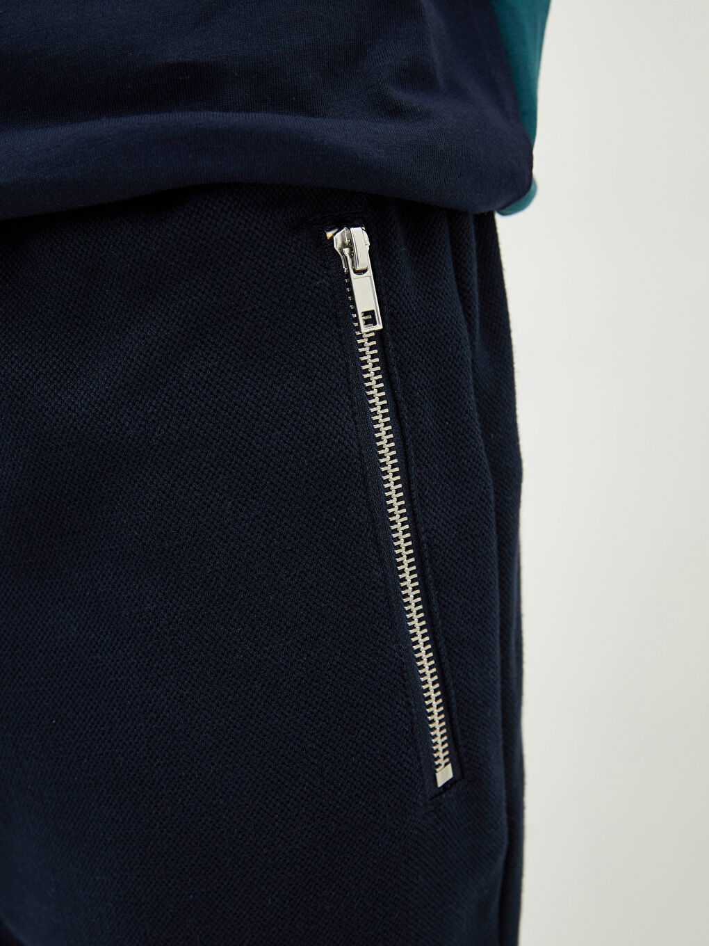 Lacivert Dar Kalıp Erkek Eşofman Altı-3