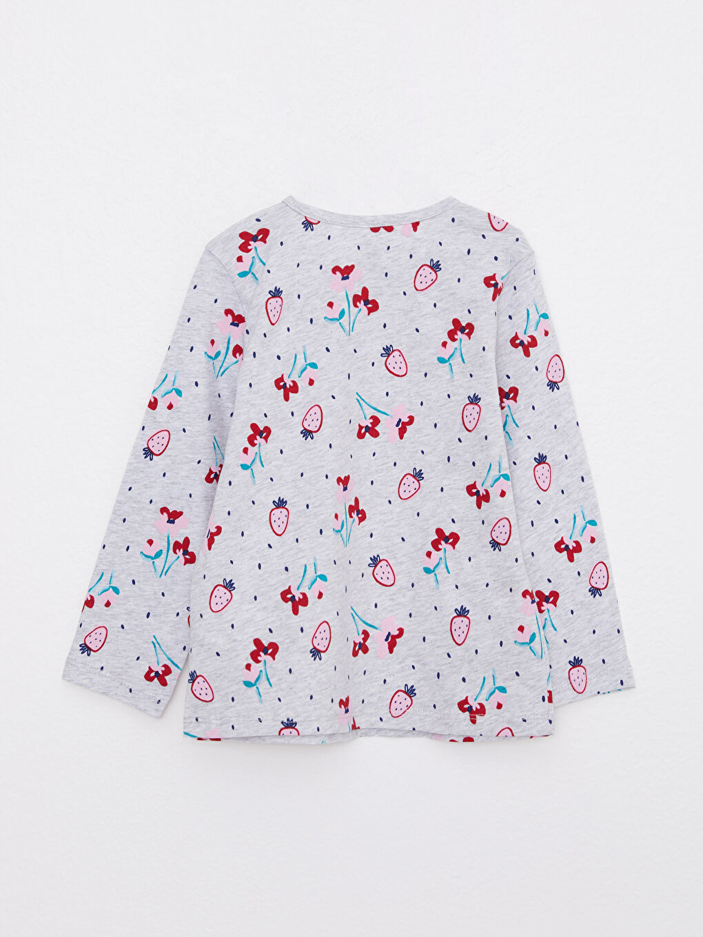 Crew Neck Printed Cotton Baby Girl 2-Pajama Set-4