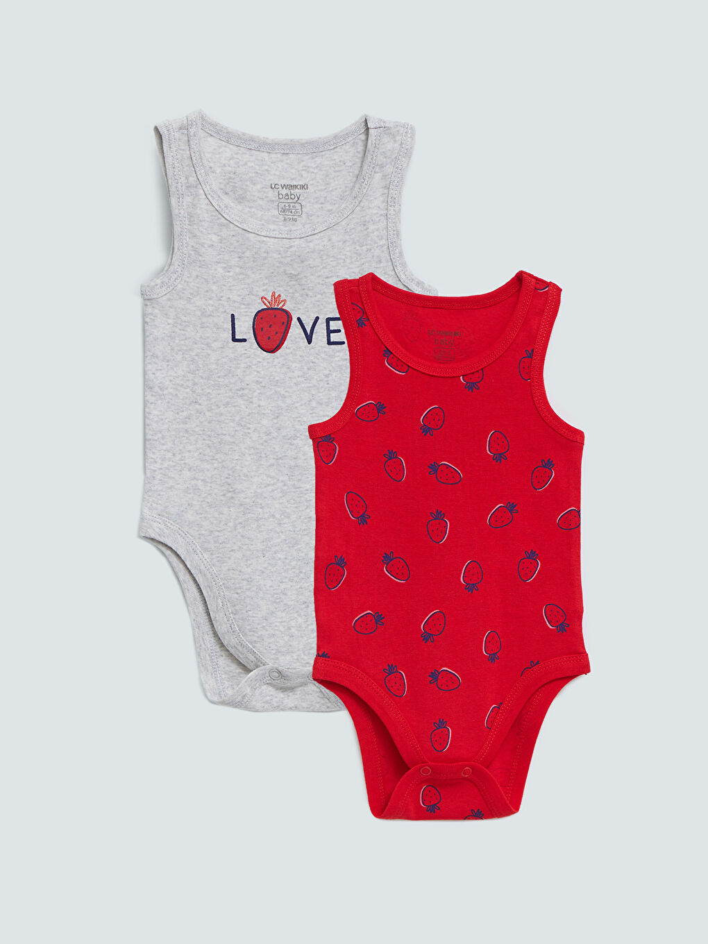 Crew Neck Printed Baby Girl Bodysuit With Snap Fastener 2 Pieces