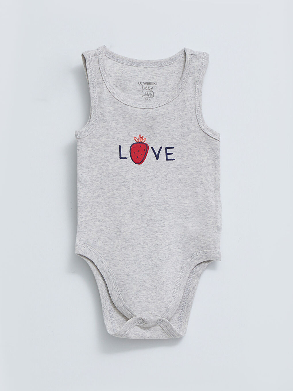 Crew Neck Printed Baby Girl Bodysuit With Snap Fastener 2 Pieces-1