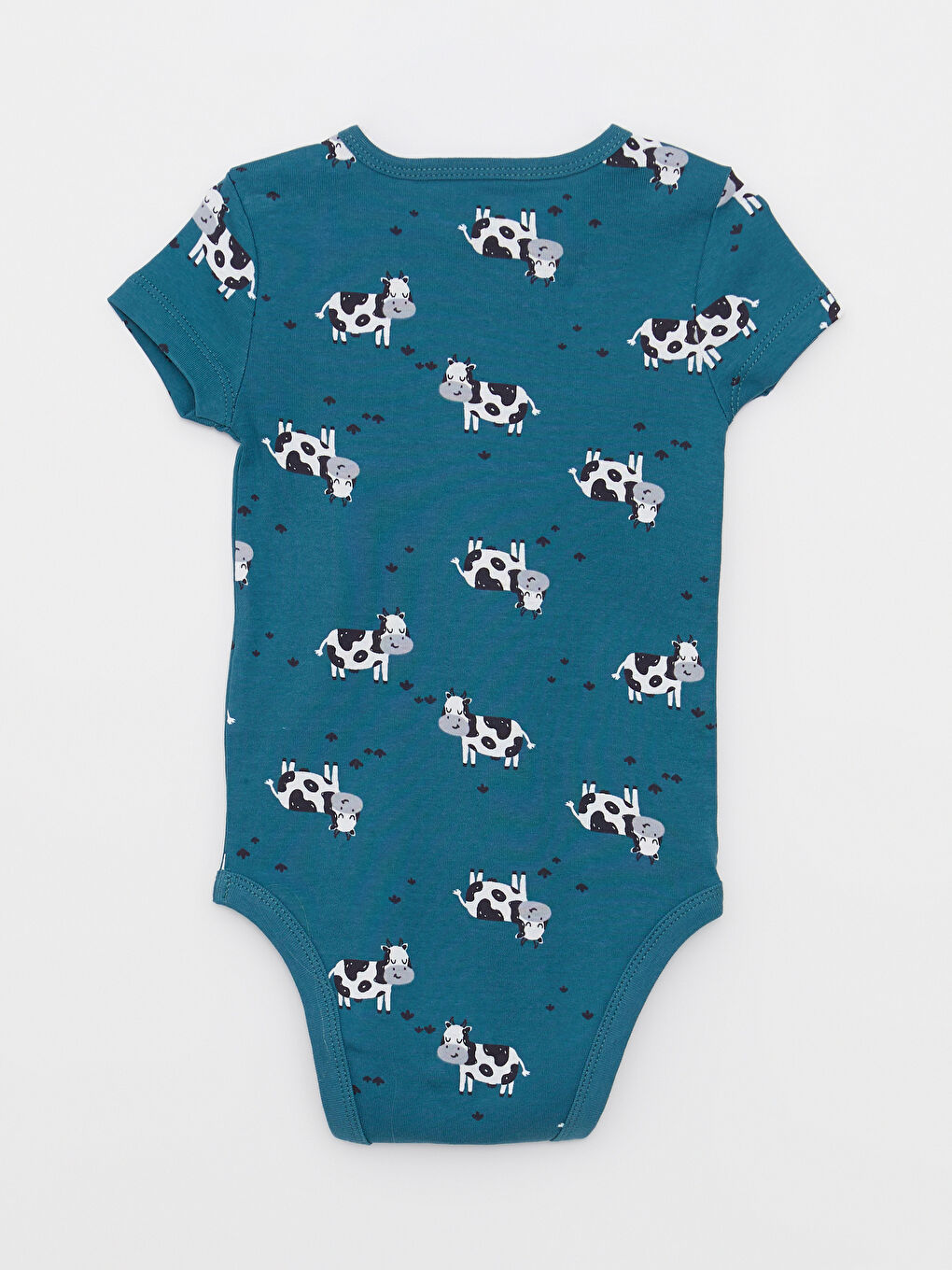 Lot de 2 Bodies Bébé Garçon en Coton Imprimé à Col Rond et Manches Courtes avec Boutons-Pression-4