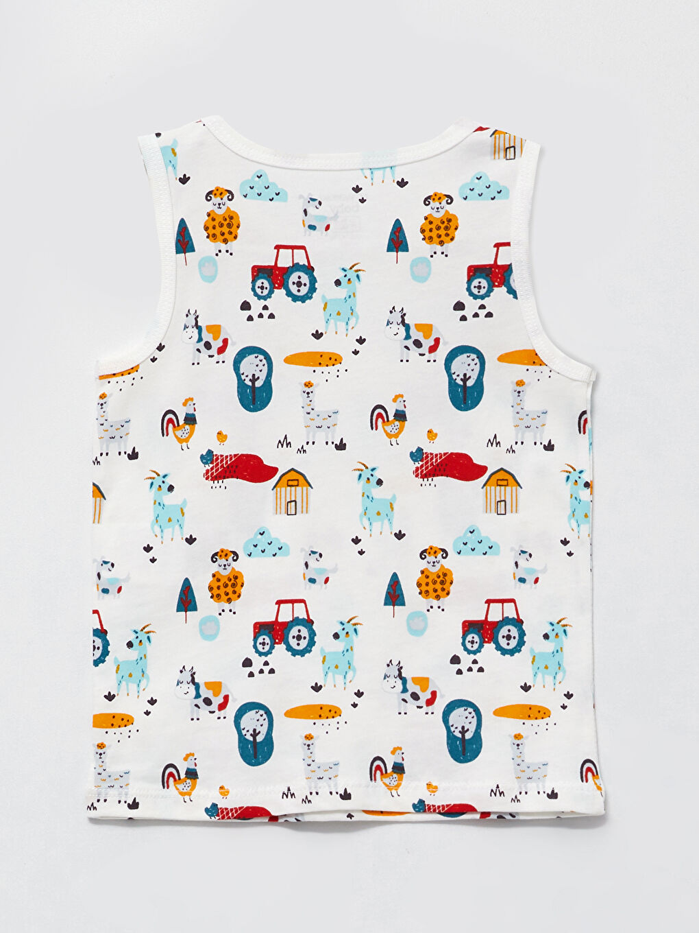 Crew Neck Cotton Baby Boy Undershirt 2 Pieces-2