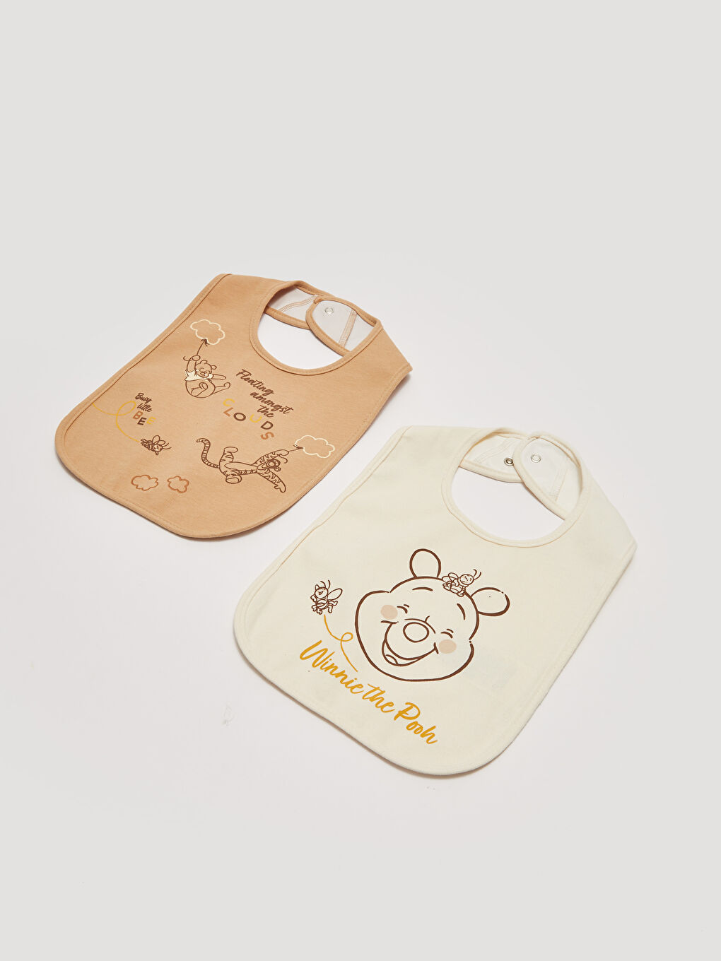 Lot de 2 Bavoirs pour Garçons Imprimés Winnie l'ourson