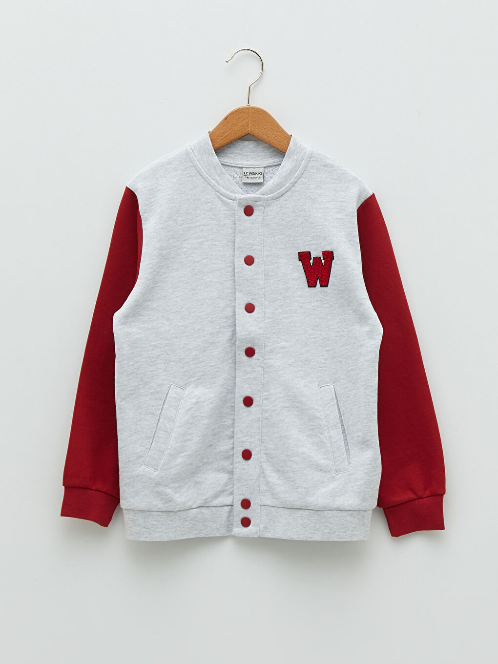 LCW Kids Яке тип бомбър за момче с дълъг ръкав и бродерия, тип Колеж -S23139Z4-LAK
