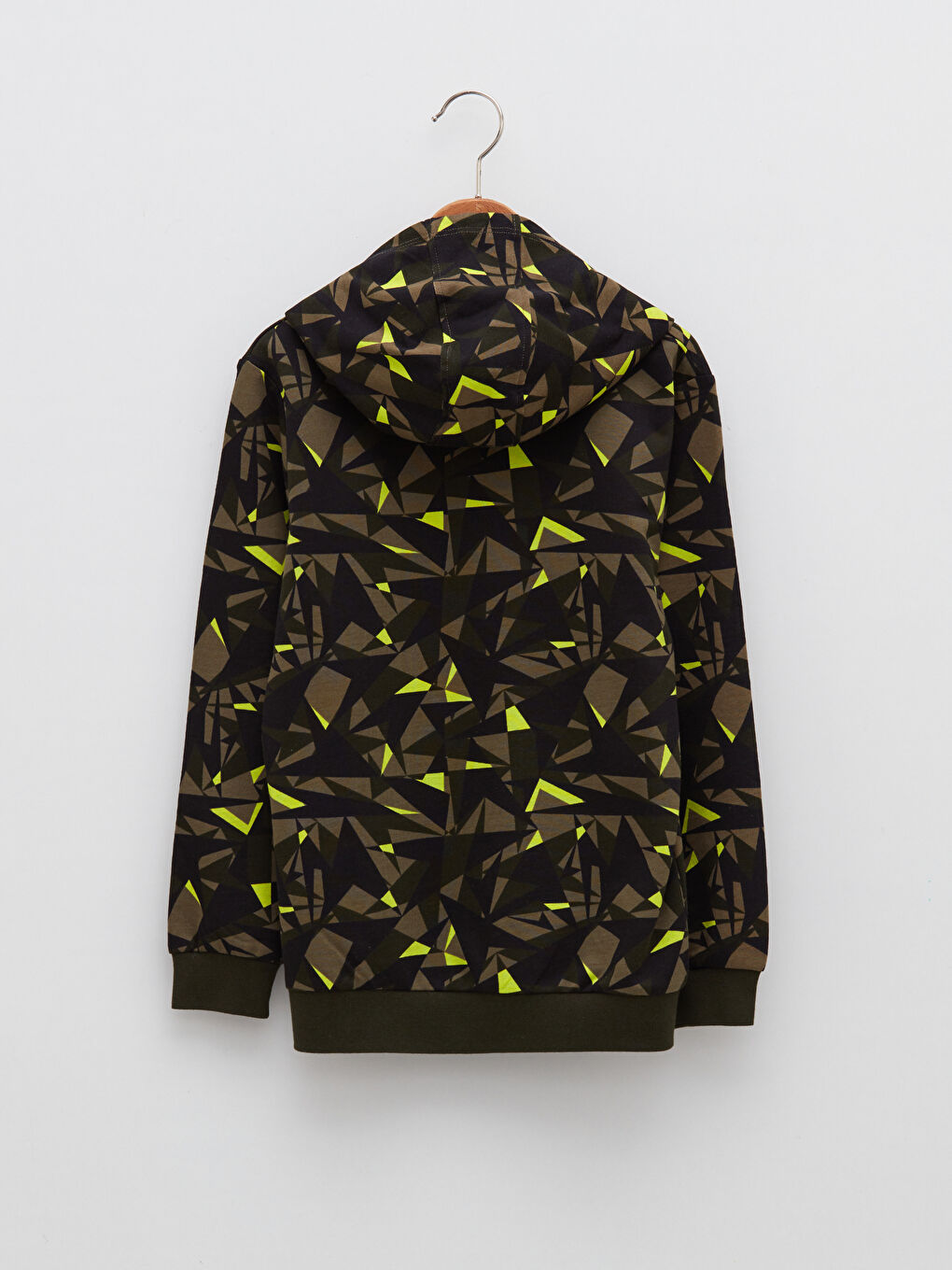 LCW Kids Hooded Printed Long Sleeve Boys' Zippered Sweatshirt -S23140Z4-LS6