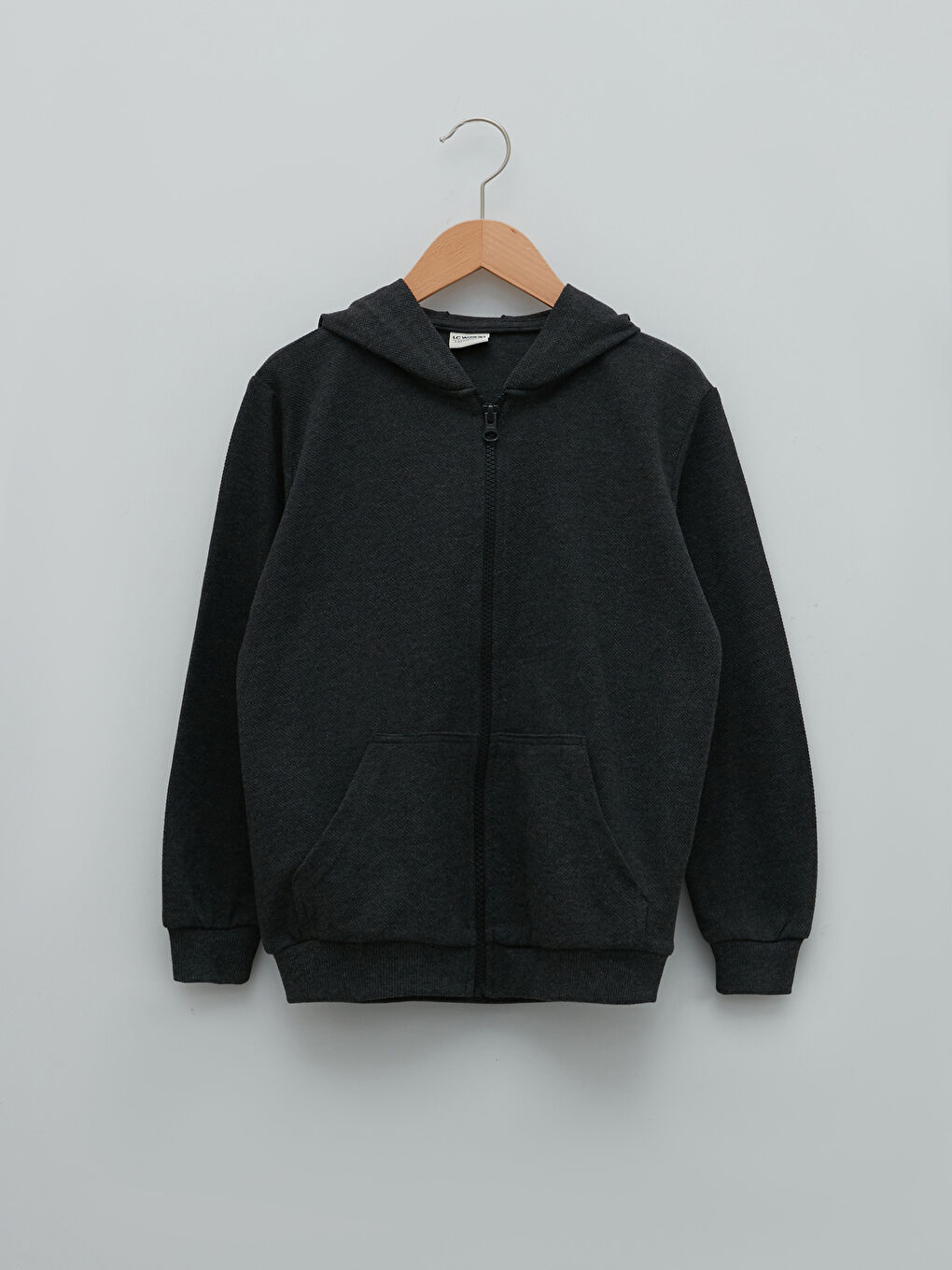Hooded Basic Long Sleeve Boys' Zippered Sweatshirt -S23142Z4-DW2