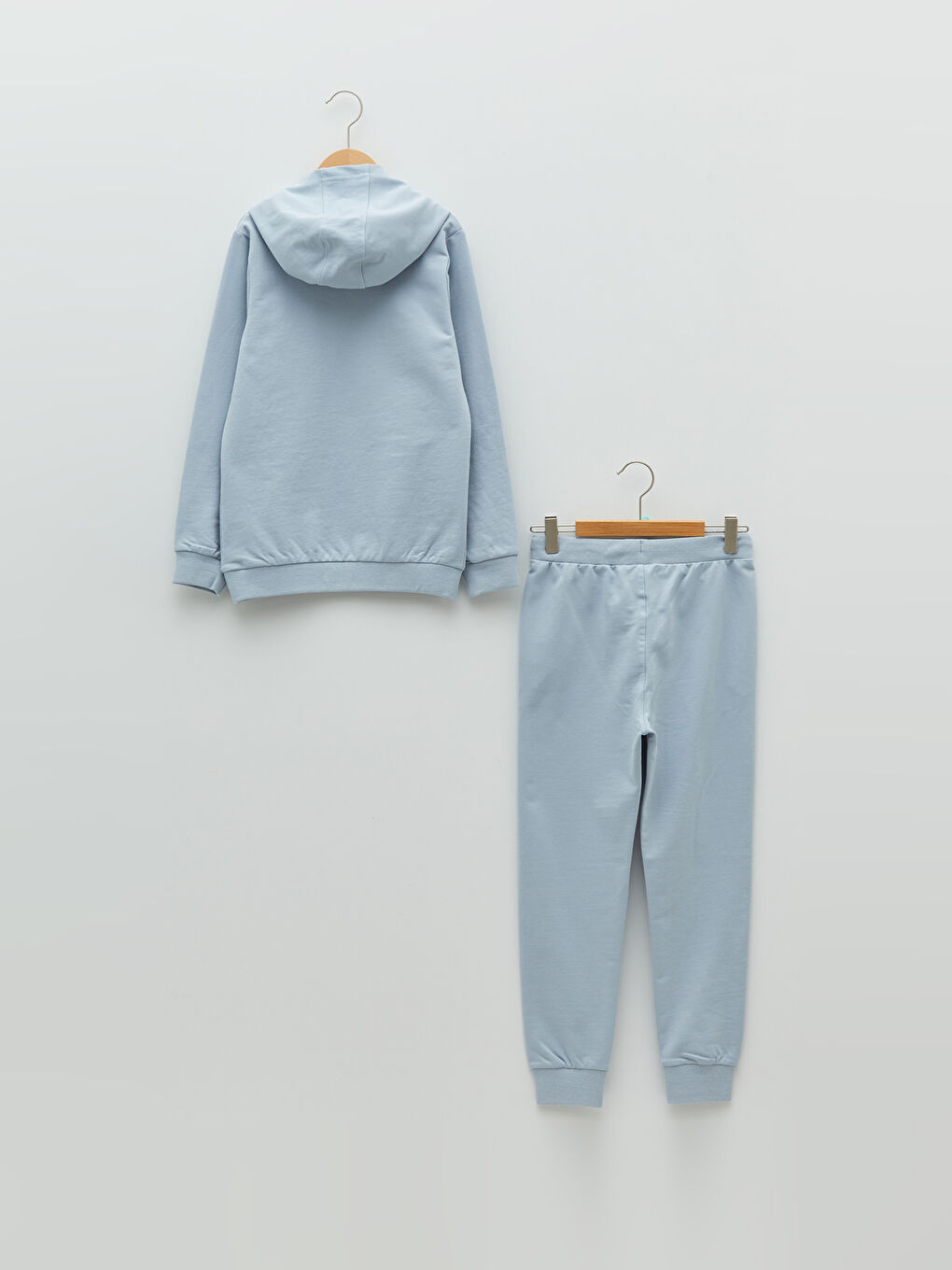 Hooded Printed Long Sleeve Boy Sweatshirt and Sweatpants-1