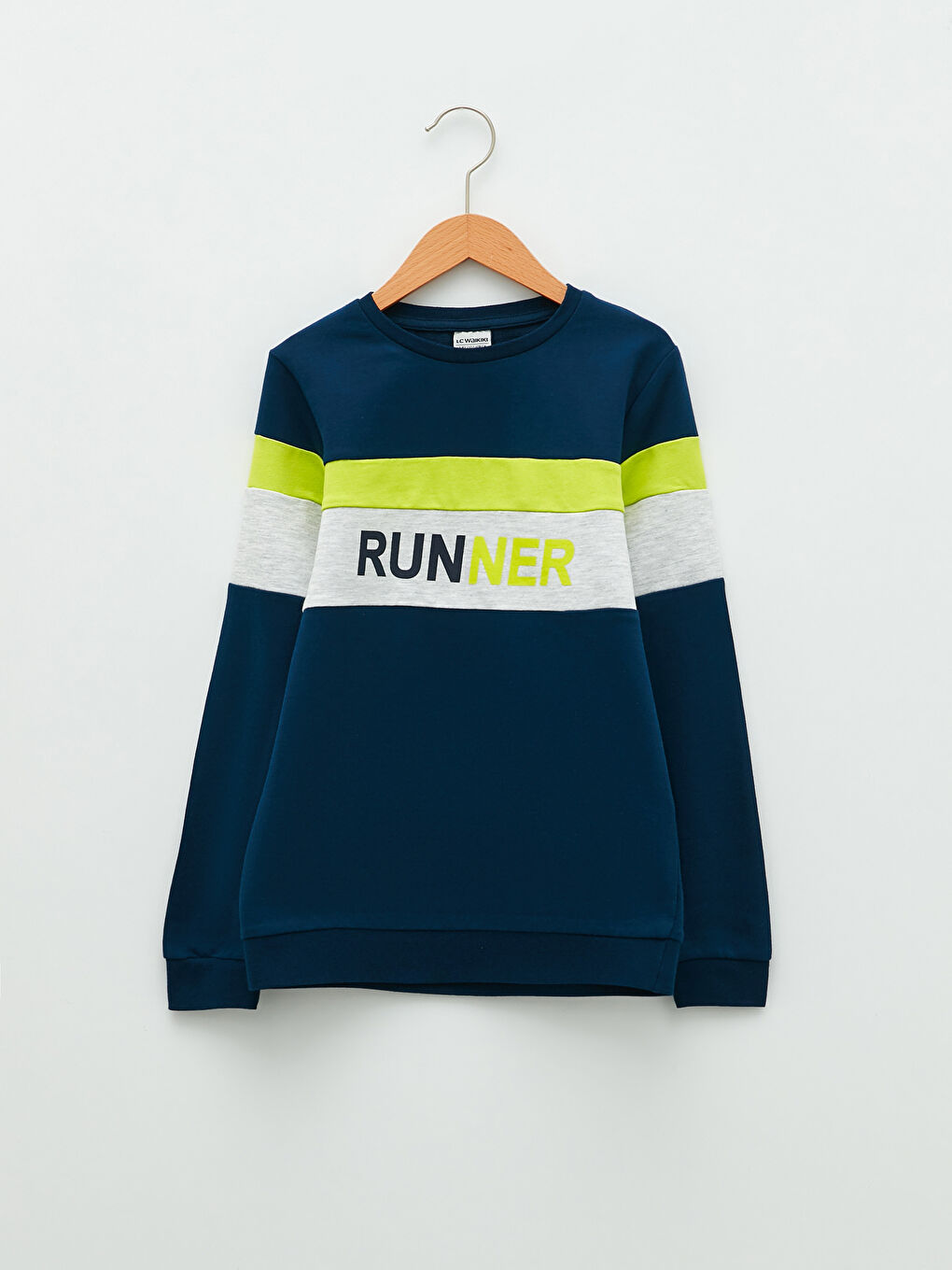 Crew Neck Printed Long Sleeve Boys' Sweatshirt and Tracksuit Bottoms-1