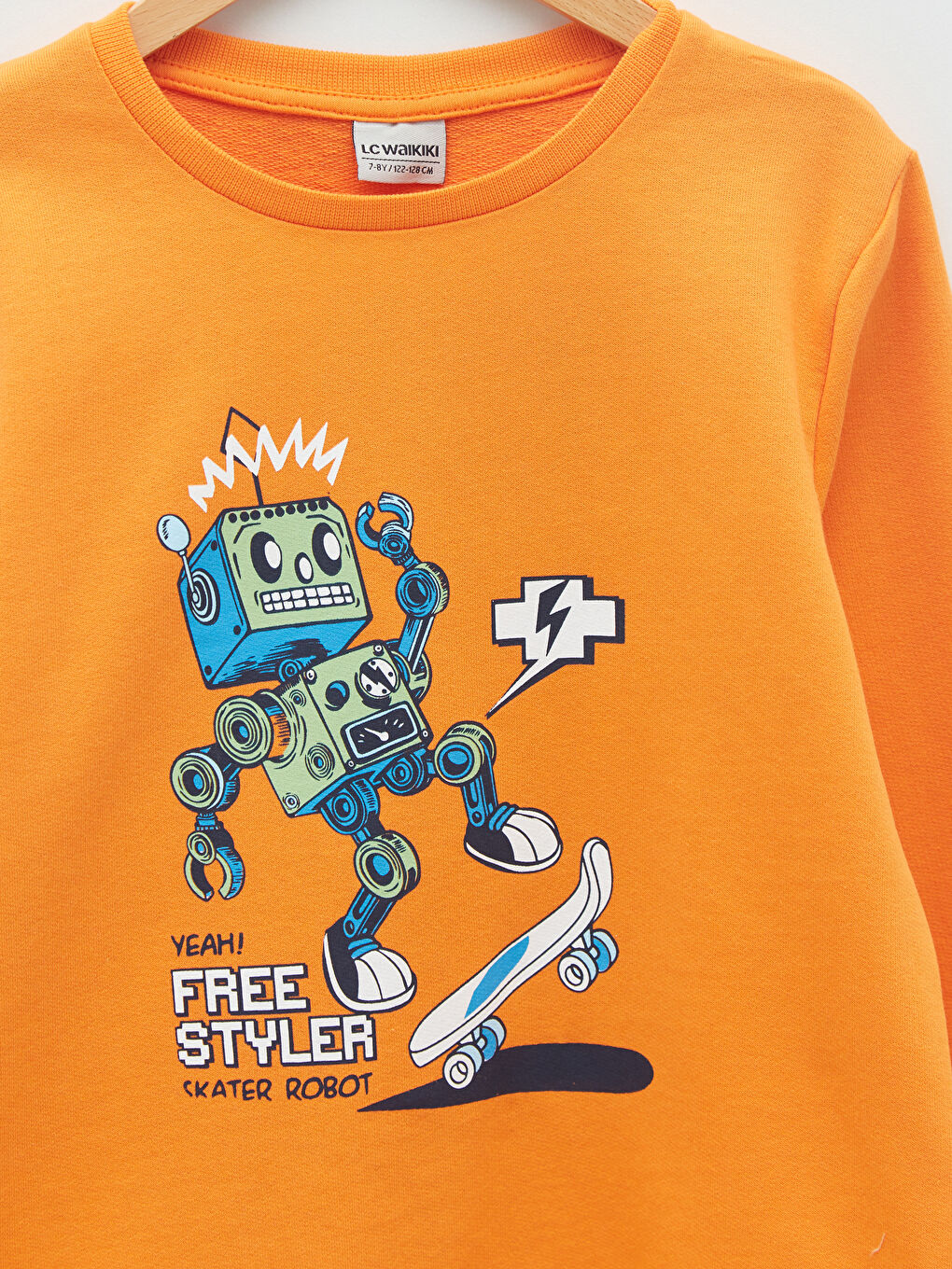 Crew Neck Printed Long Sleeve Boys' Sweatshirt and Tracksuit Bottoms-2