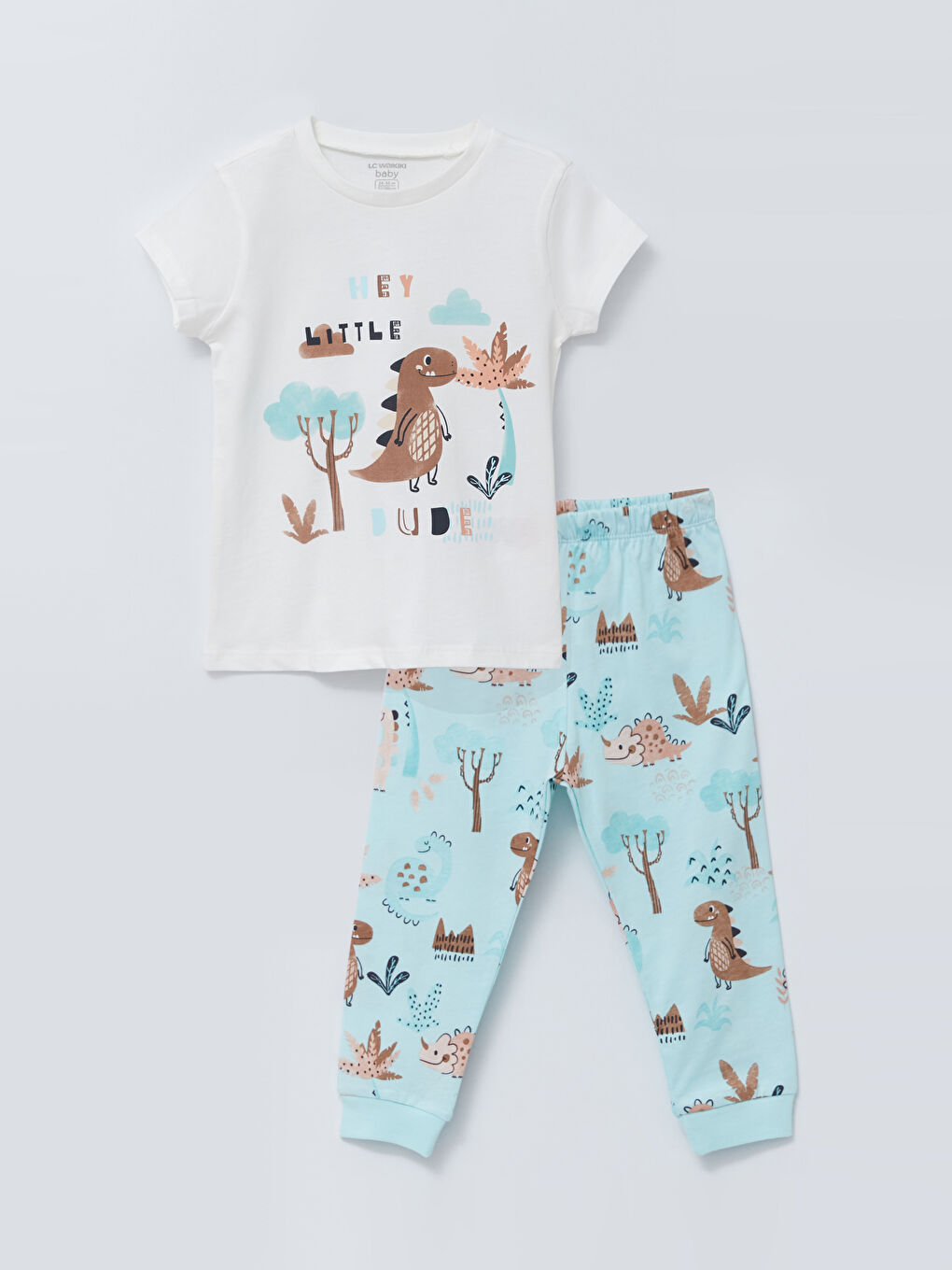 Ensemble de Pyjama Bébé Garçon en Coton Imprimé à Manches Courtes et Col Rond-3