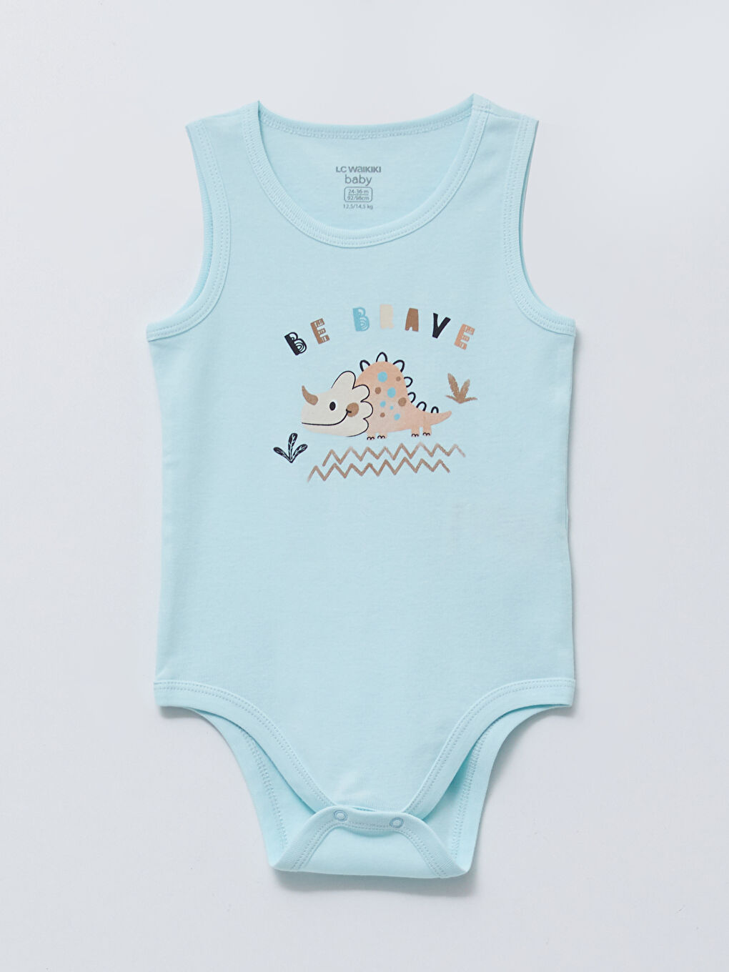 Crew Neck Printed Baby Boy Bodysuit with Snap Crotch 2-Pack-2