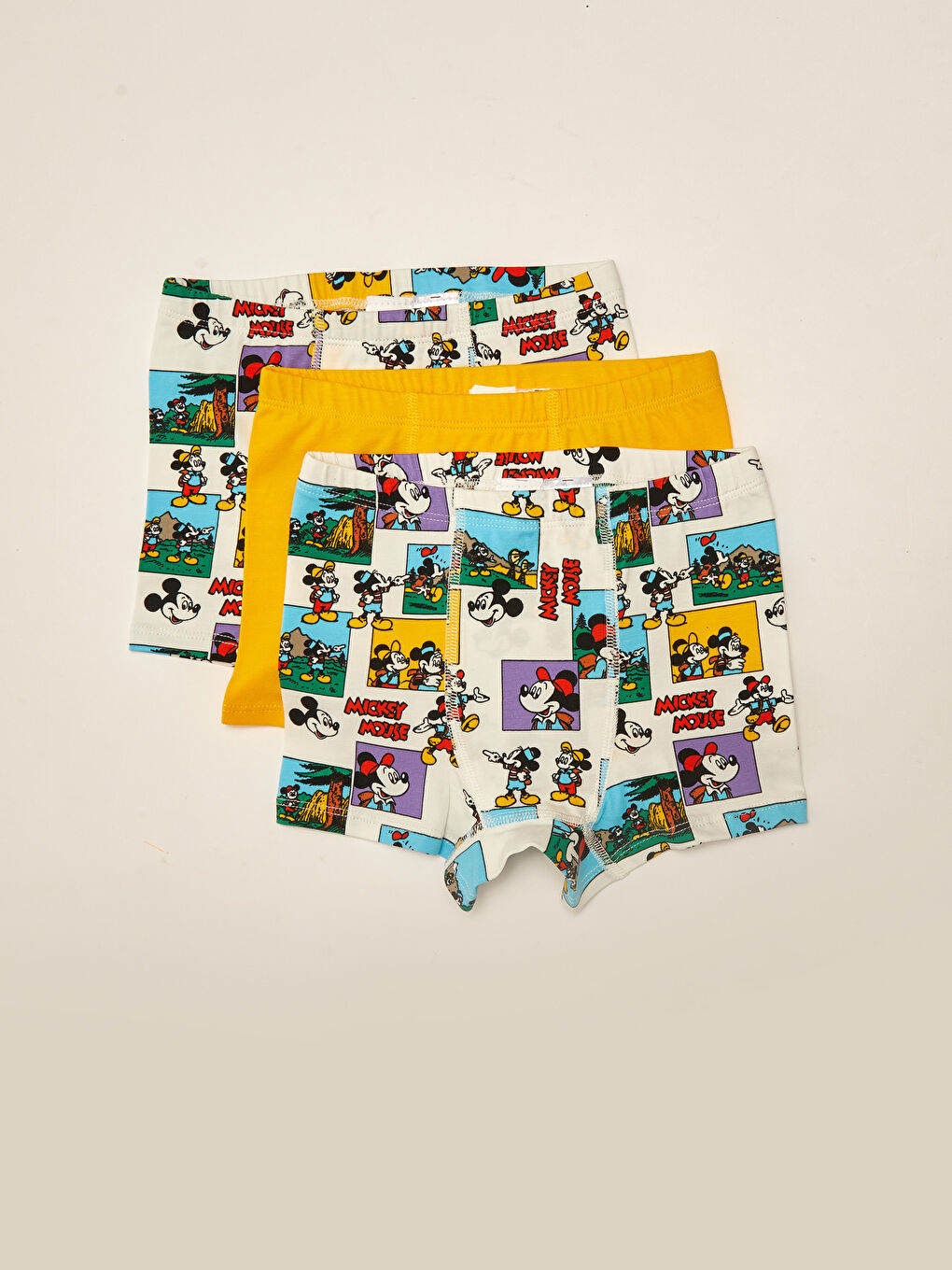 Elastic Waist Mickey Mouse Printed Baby Boy Boxer 3-pack