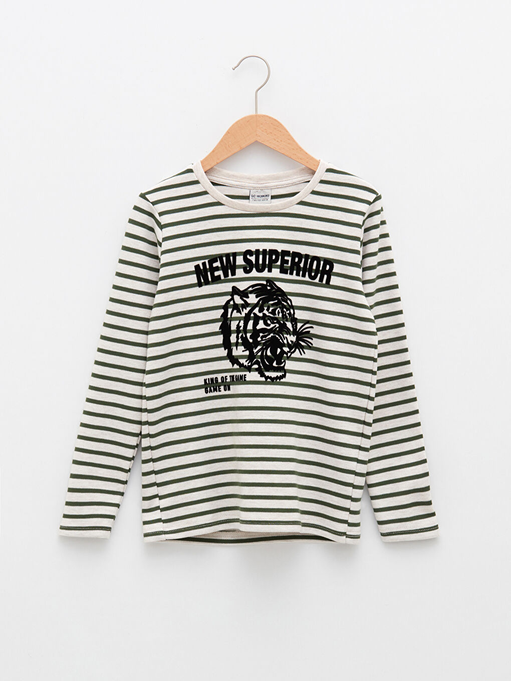 Crew Neck Printed Long Sleeve Boys' T-Shirt