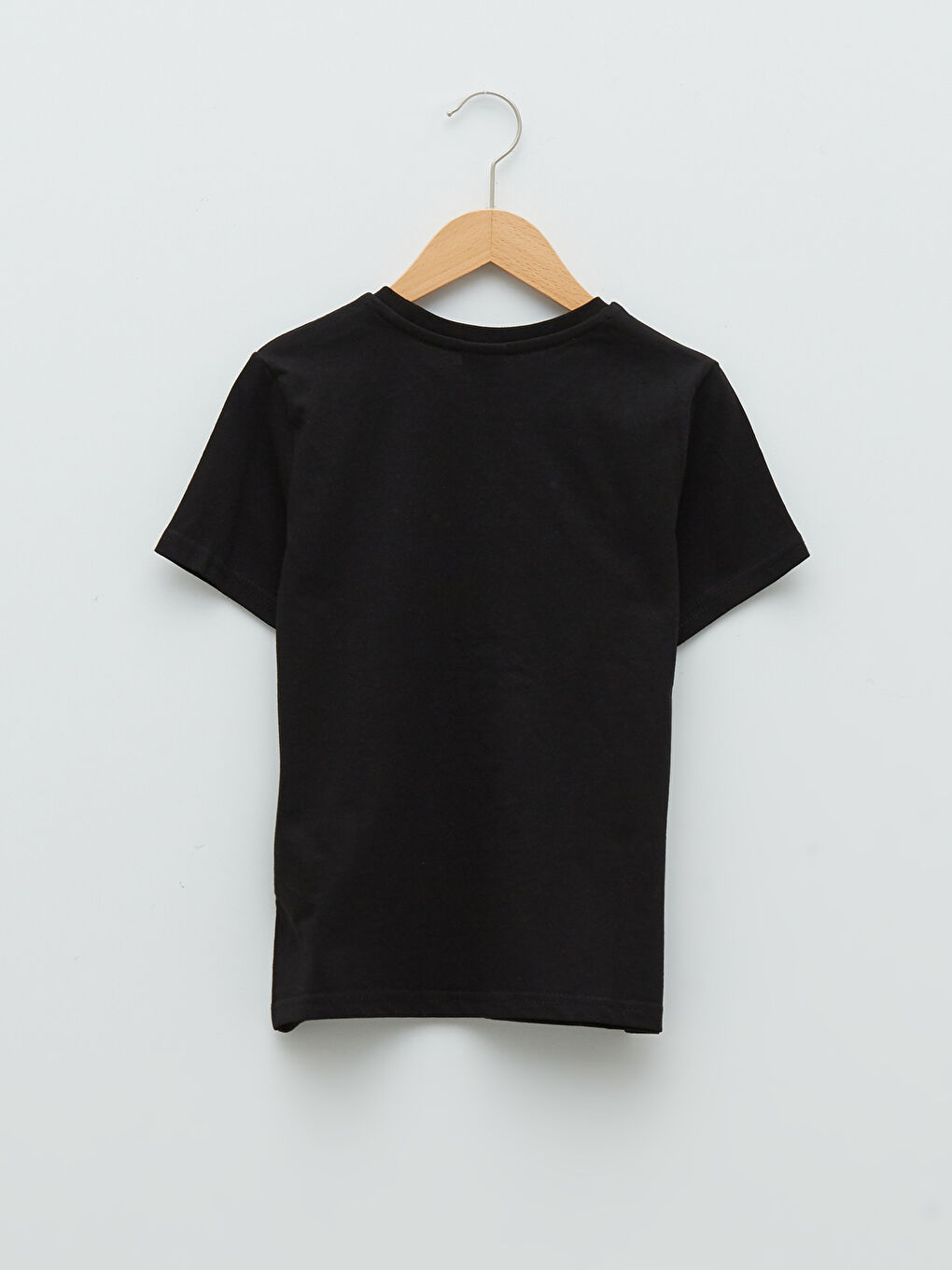 Siyah Bisiklet Yaka Atatürk Baskılı Kısa Kollu Erkek Çocuk Tişört-1