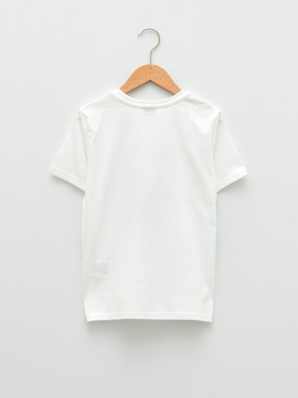 Beyaz Bisiklet Yaka Atatürk Baskılı Kısa Kollu Erkek Çocuk Tişört-2