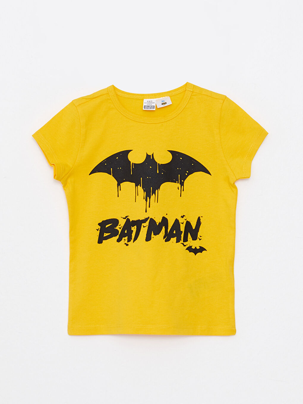 LCW baby Crew Neck Short Sleeve Batman Printed Cotton Baby Boy Pajamas Set -S23214Z1-FUV