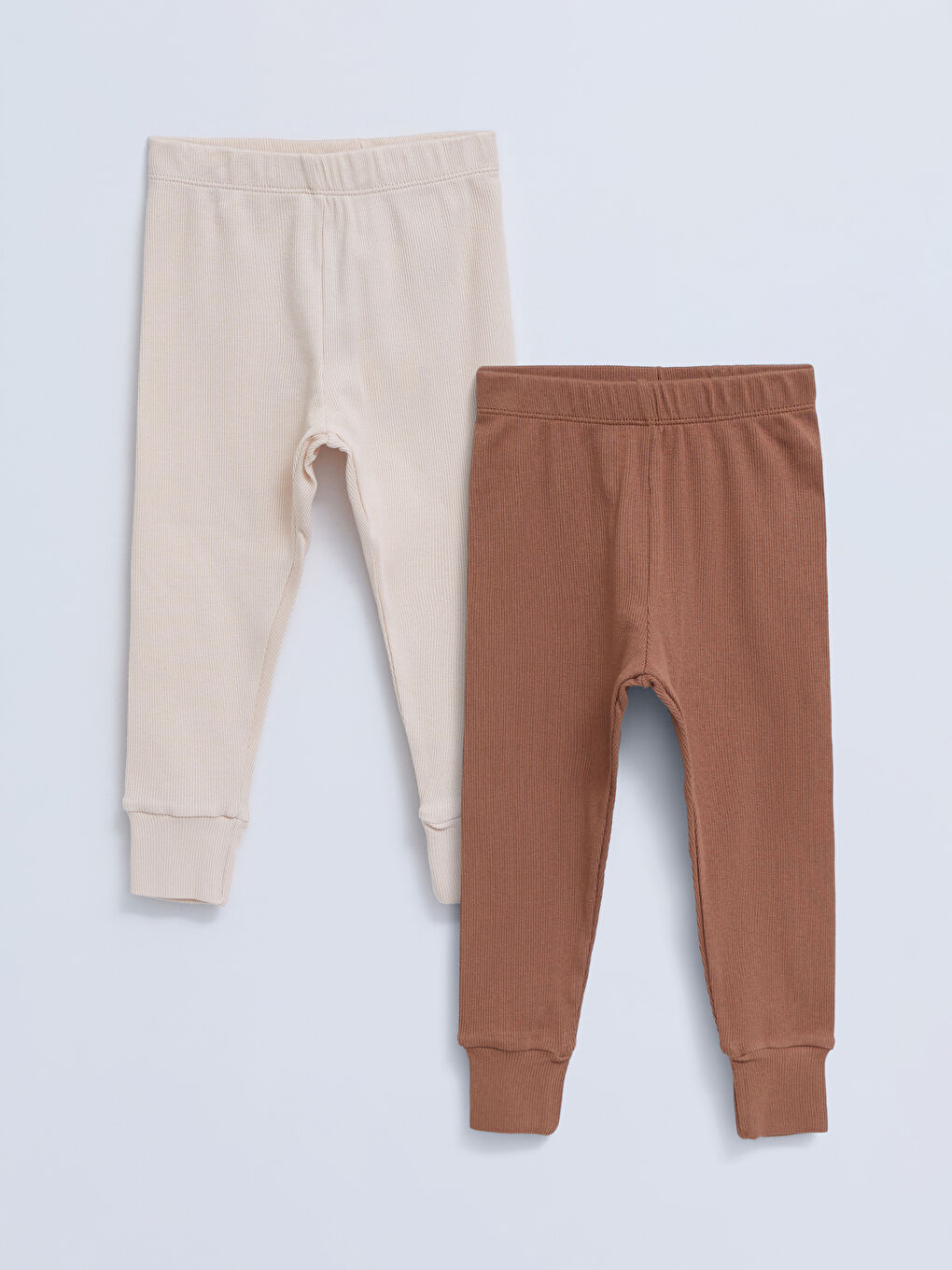 Beli lastikli Basic Erkek Bebek Pijama Alt 2'li