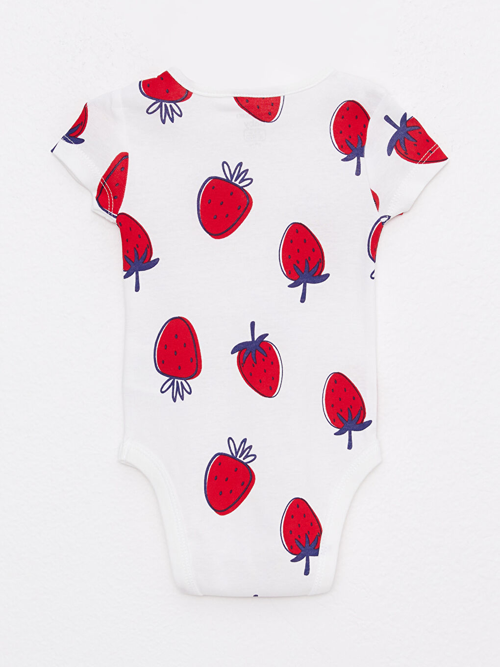 Crew Neck Short Sleeve Printed Cotton Baby Girl Snap Snap Body 2 Pack-3