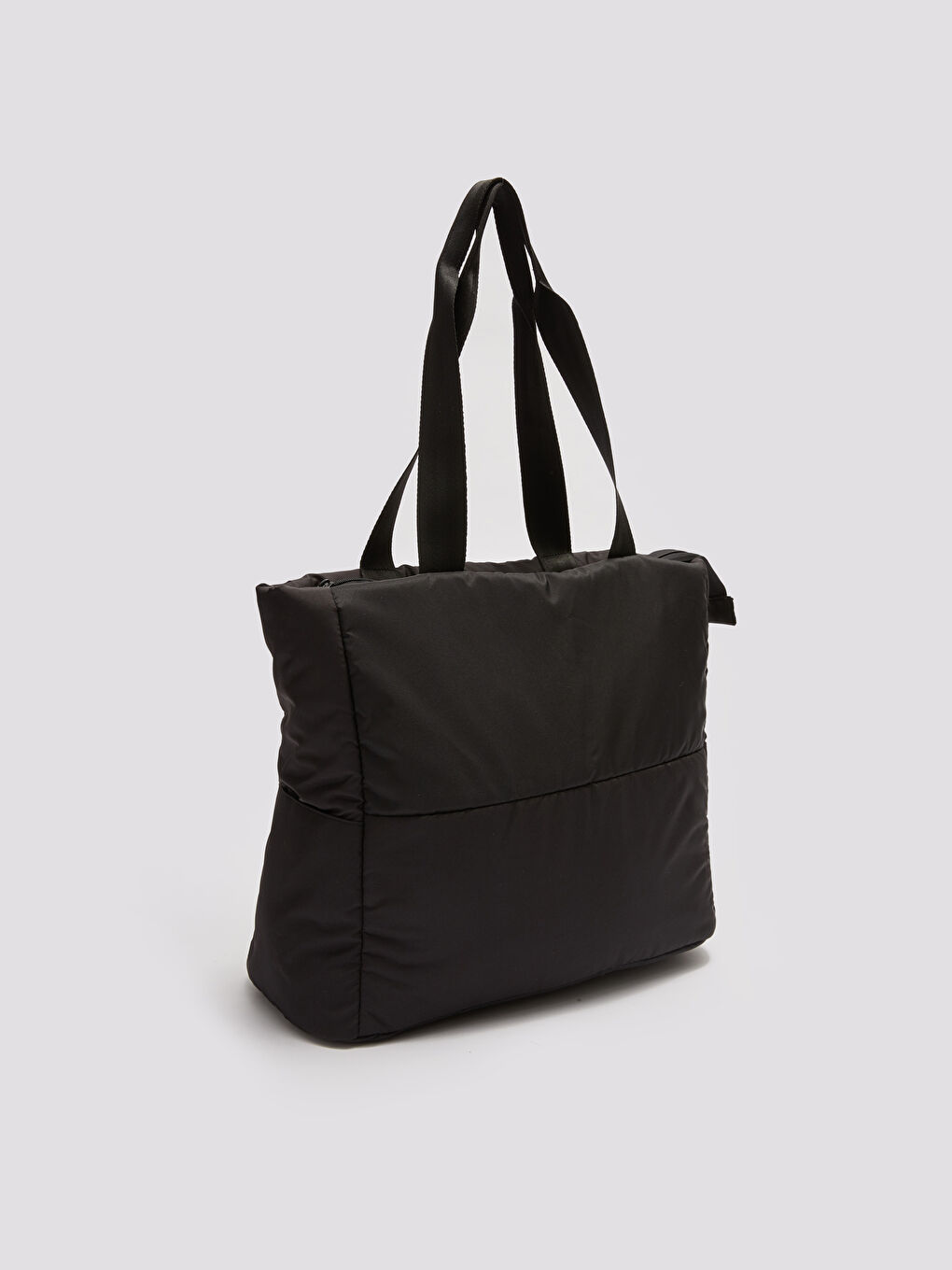 Siyah Paraşüt Kumaş Kadın Spor Çantası-5