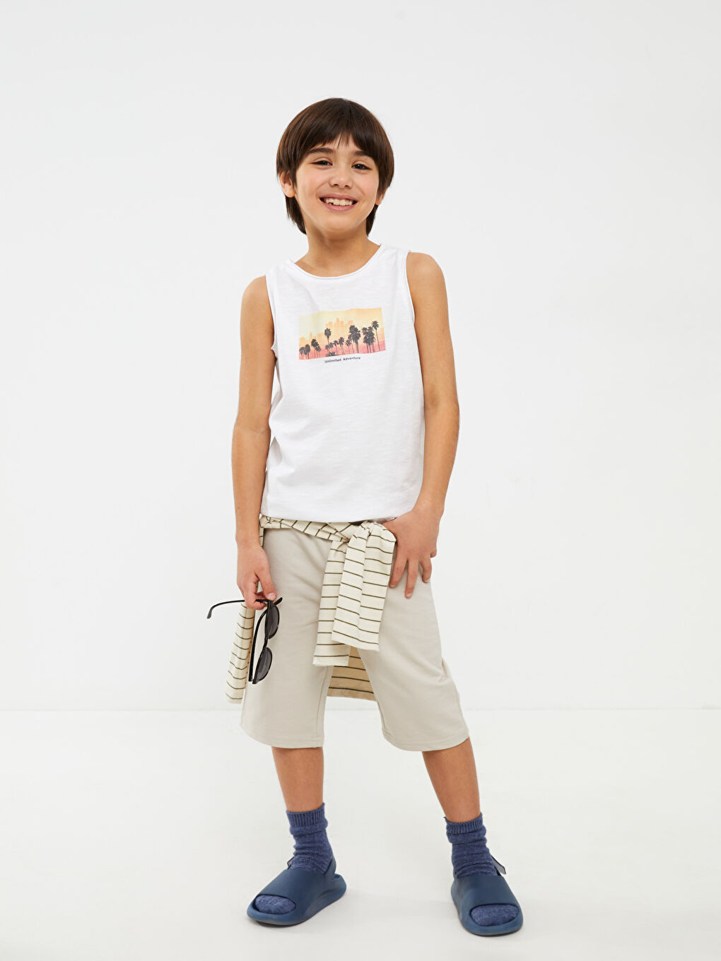 Elastic Waist Basic Boys' Roller Shorts -S23240Z4-G7L