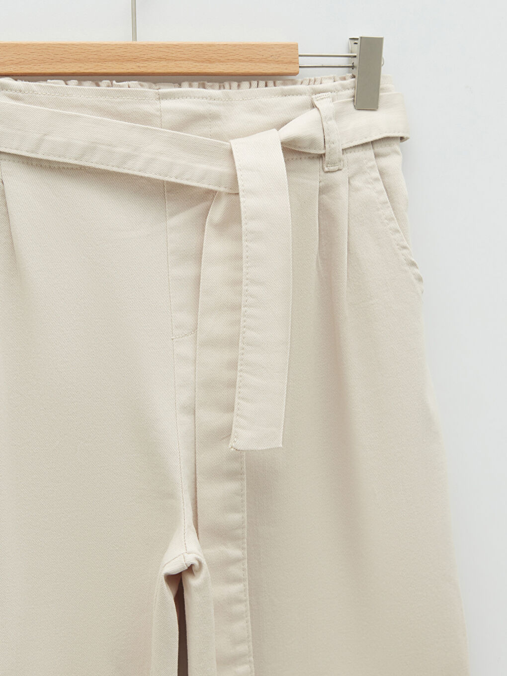 Pantalon Évasé Basique en Gabardine pour Filles-2